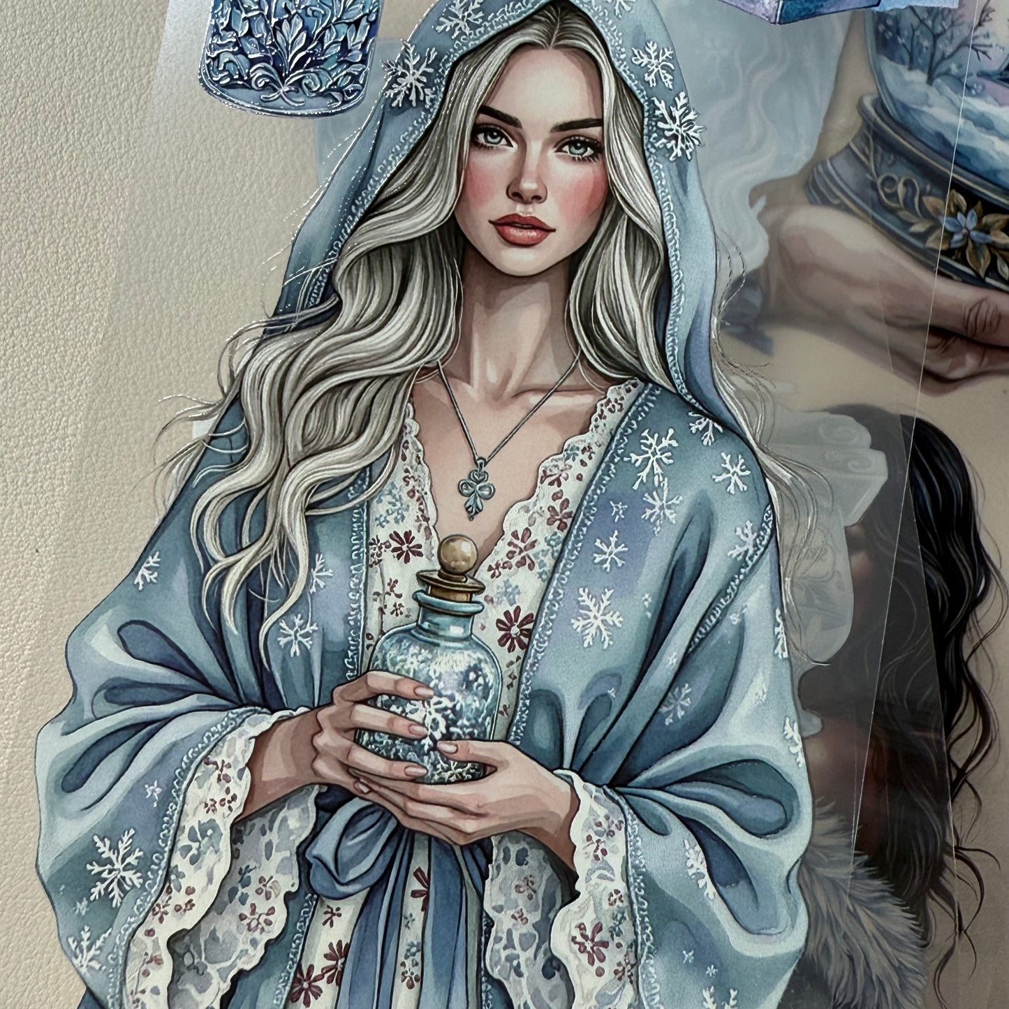 PET 3D raised Magical Apothecary in Winter and Winter Fairytale tape,one roll fashion, junk journal, scrapbooking,bullet journal, card making.