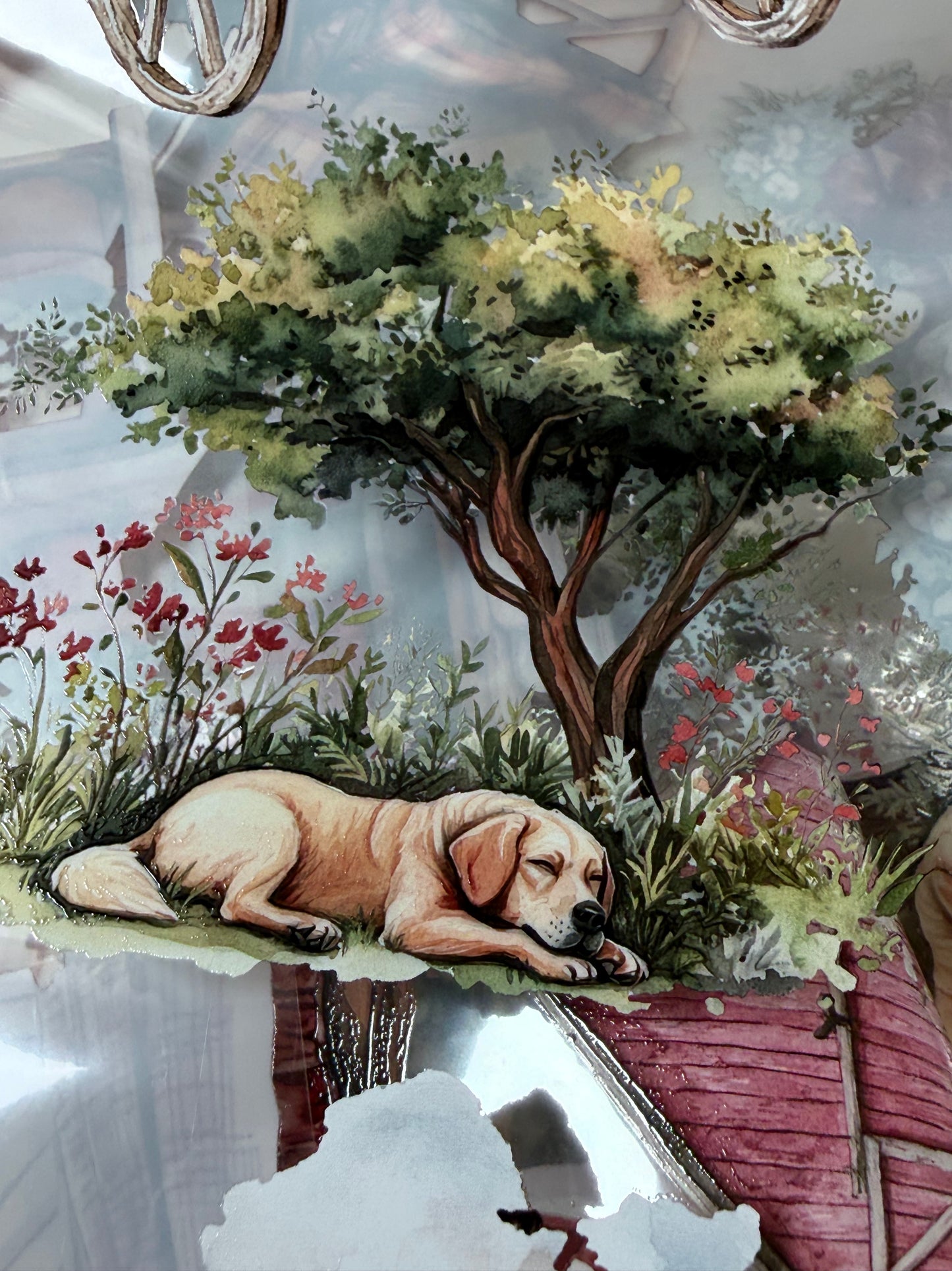 PET 3D raised Summer farm Landscape tape