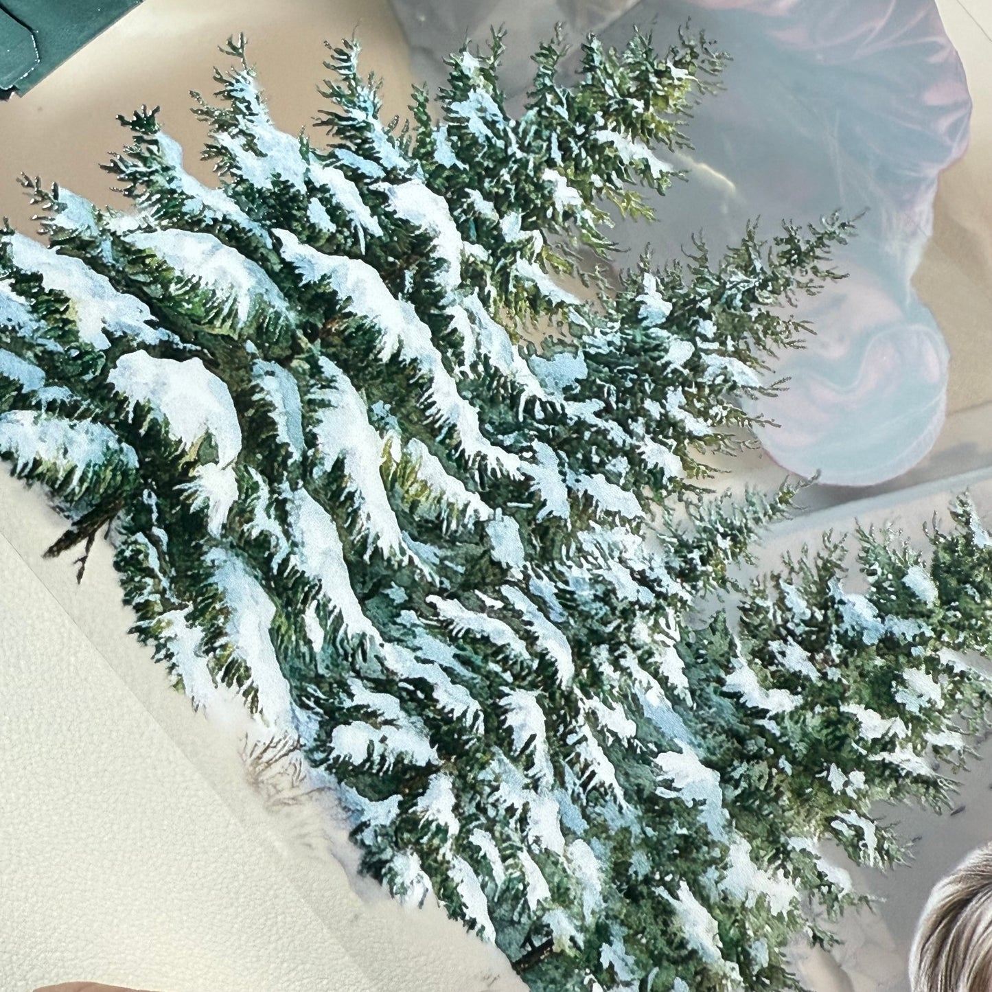 PET Winter Mood and Alpine Chalet 3D raised tape,one roll fashion, junk journal, scrapbooking,bullet journal, card making.