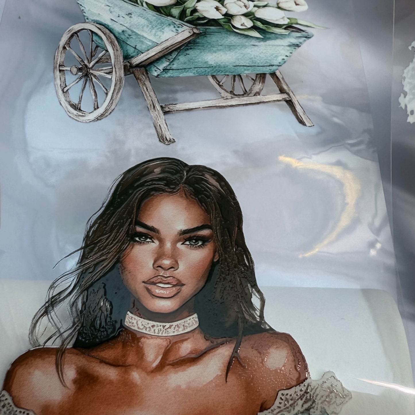 PET 3D raised Sunkissed mediterranean and Sky Blue tape,one roll fashion, junk journal, scrapbooking,bullet journal, card making.