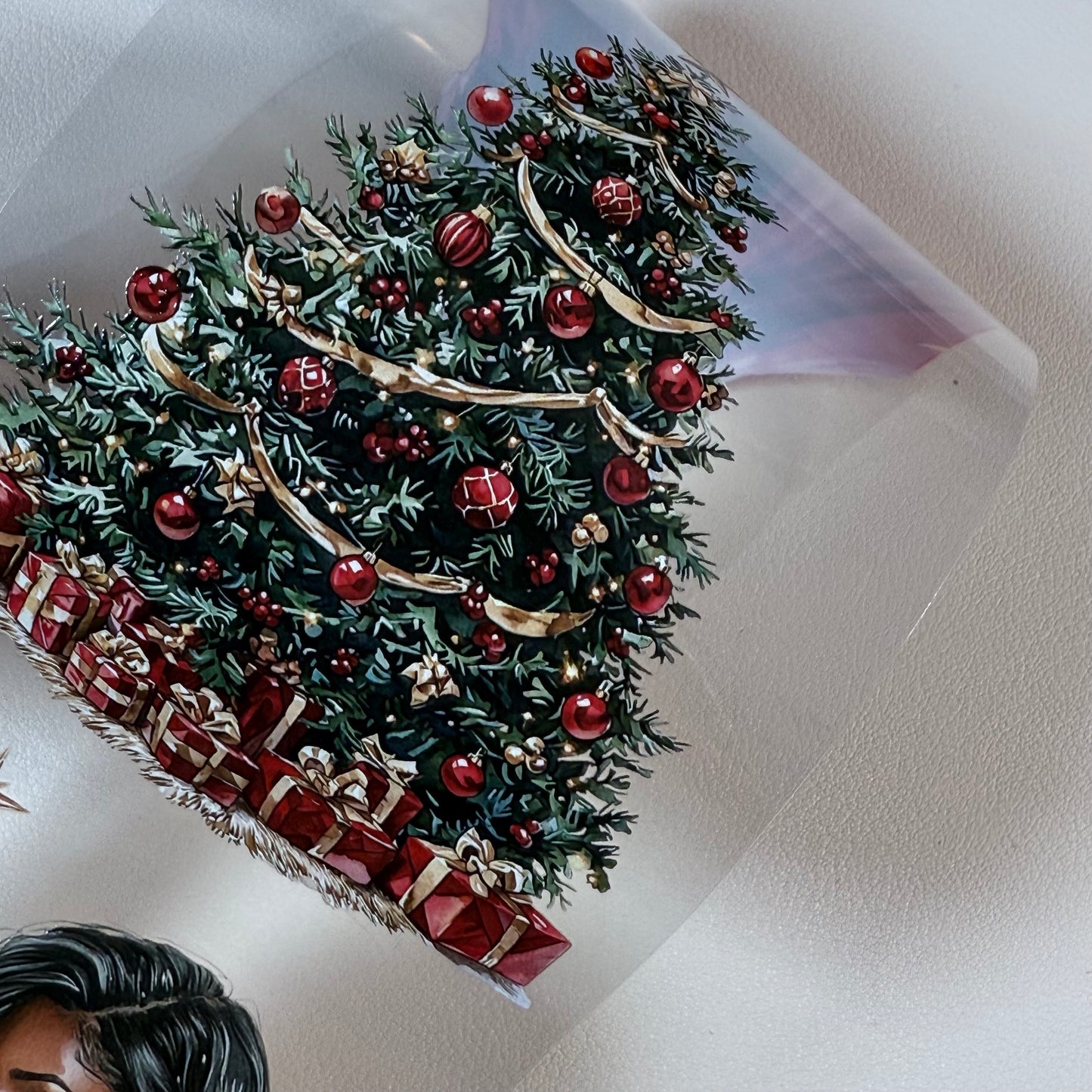 PET 3D raised Traditional Christmas tape,one roll fashion, junk journal, scrapbooking,bullet journal, card making.