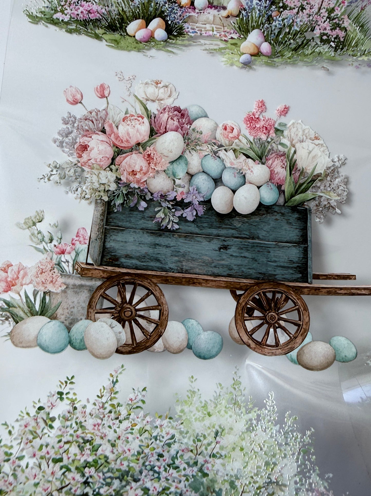 PET 3D raised Spring Landscape 5 tape,one roll fashion, junk journal, scrapbooking,bullet journal, card making.