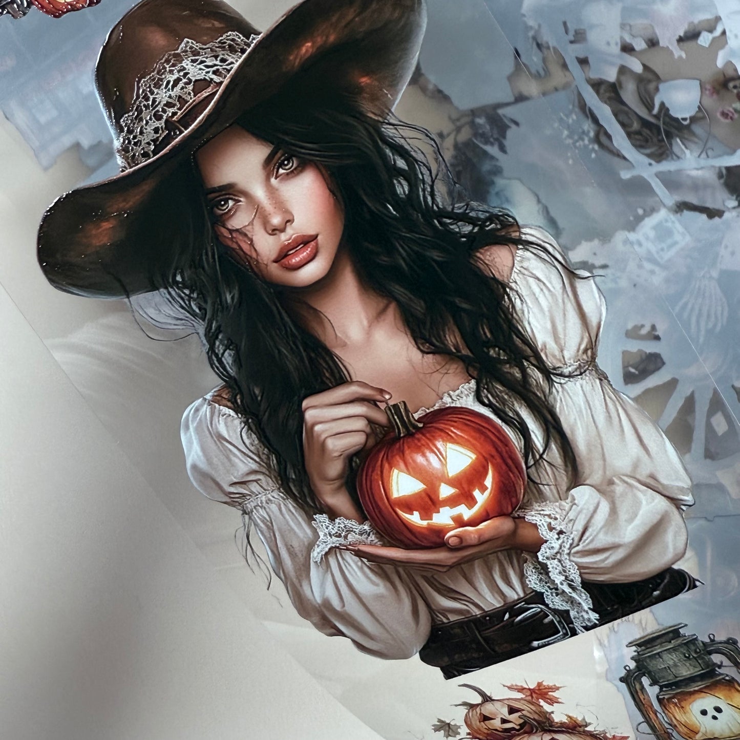 PET 3D raised Western Halloween and Black Witchcraft tape,one roll fashion, junk journal, scrapbooking,bullet journal, card making.