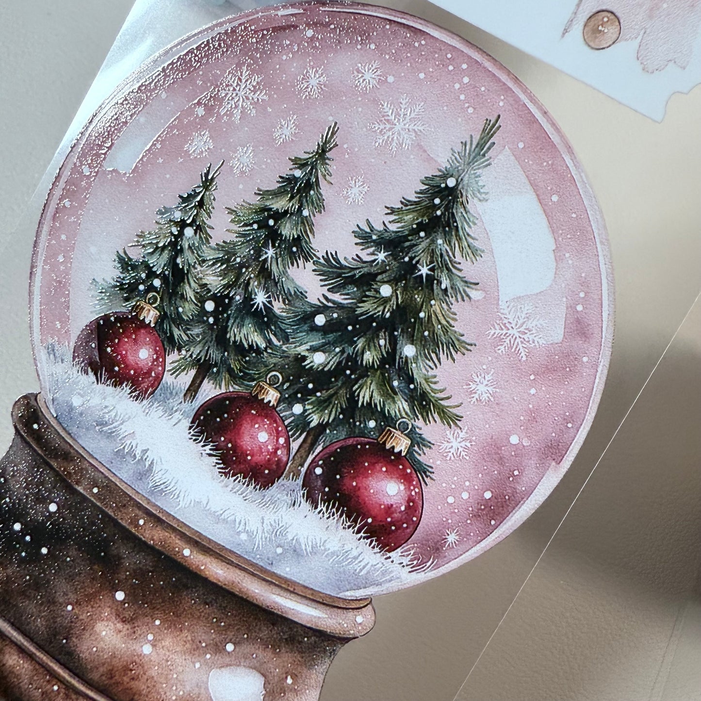 PET 3D raised Boho Christmas Classics and Cozy Christmas Glow tape,one roll fashion, junk journal, scrapbooking,bullet journal, card making.