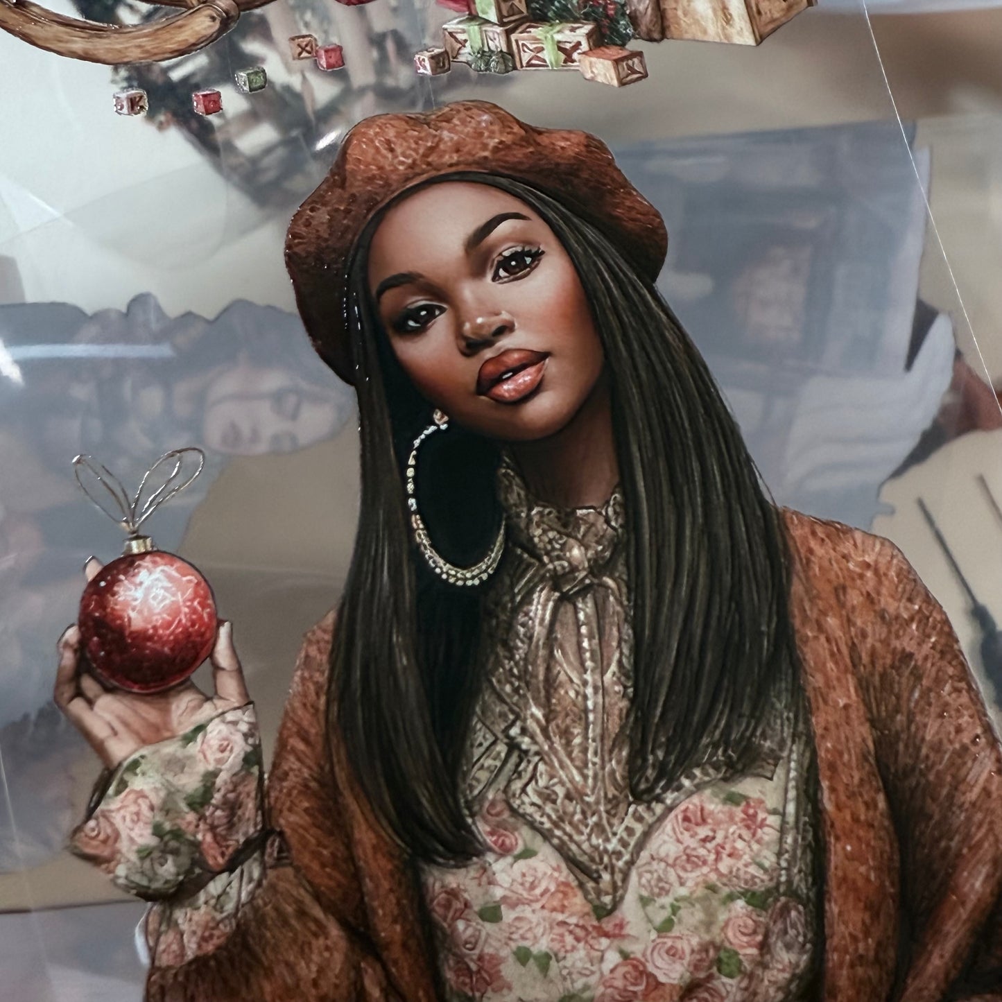 PET 3D raised Winter Hygge and Christmas Cottage tape,one roll fashion, junk journal, scrapbooking,bullet journal, card making.