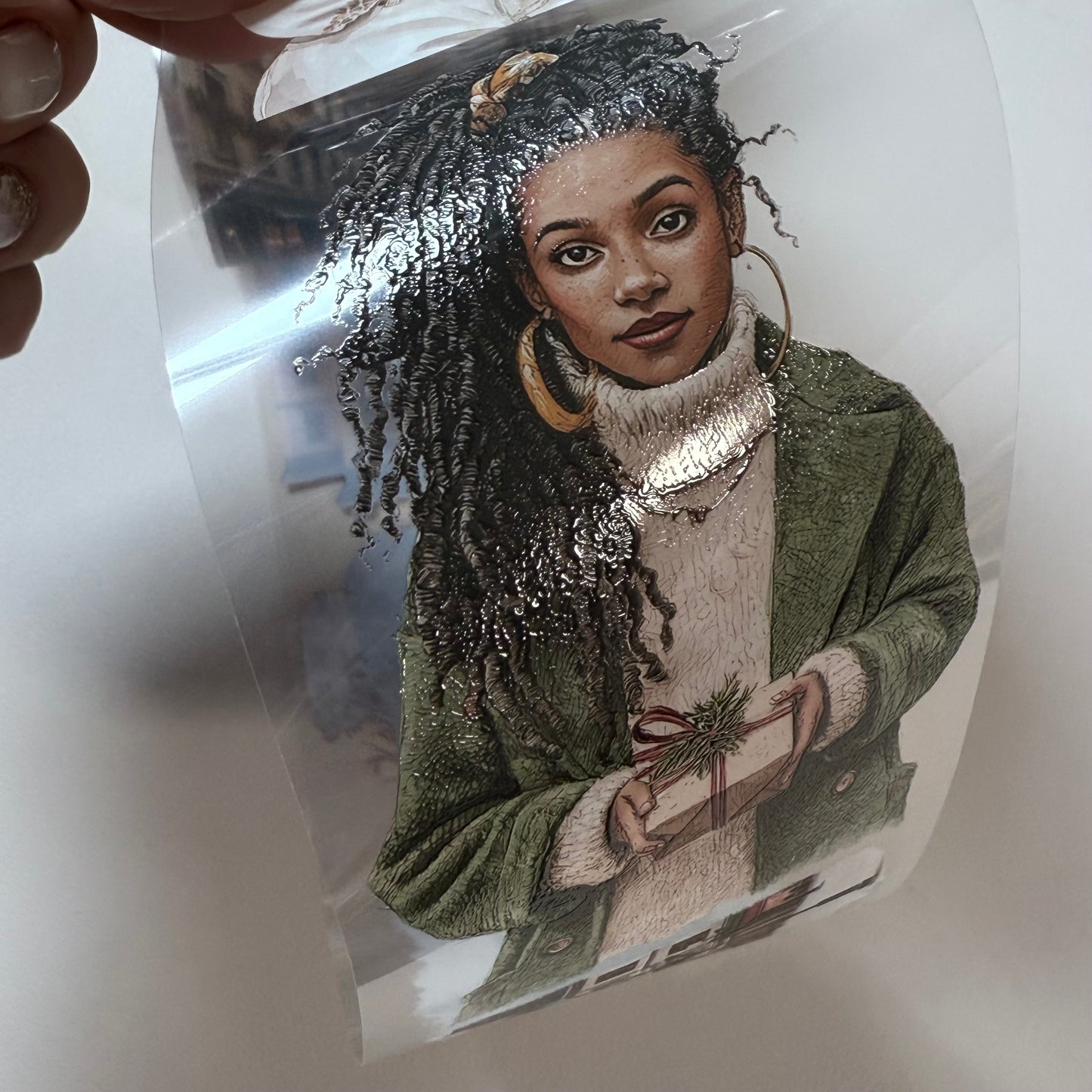 PET 3D raised Christmas in the city and Boho Golden Christmas tape,one roll fashion, junk journal, scrapbooking,bullet journal, card making.