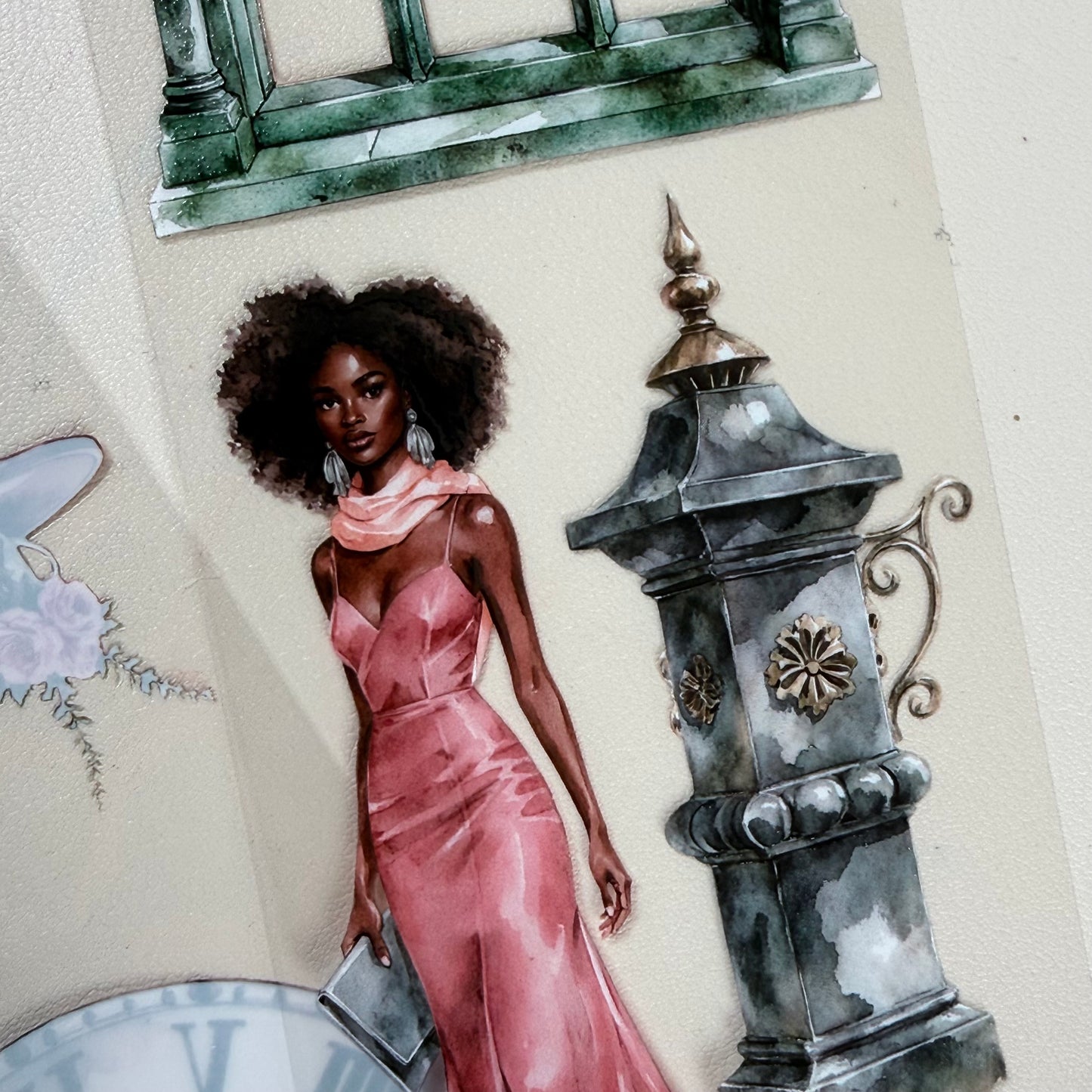 Paris in Bloom and Prague Spring Cobblestones PET 3D raised tape,one roll fashion, junk journal, scrapbooking,bullet journal, card making.