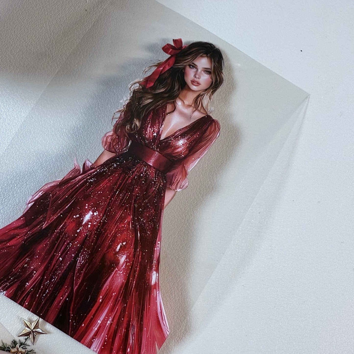 PET 3D raised Traditional Christmas tape,one roll fashion, junk journal, scrapbooking,bullet journal, card making.