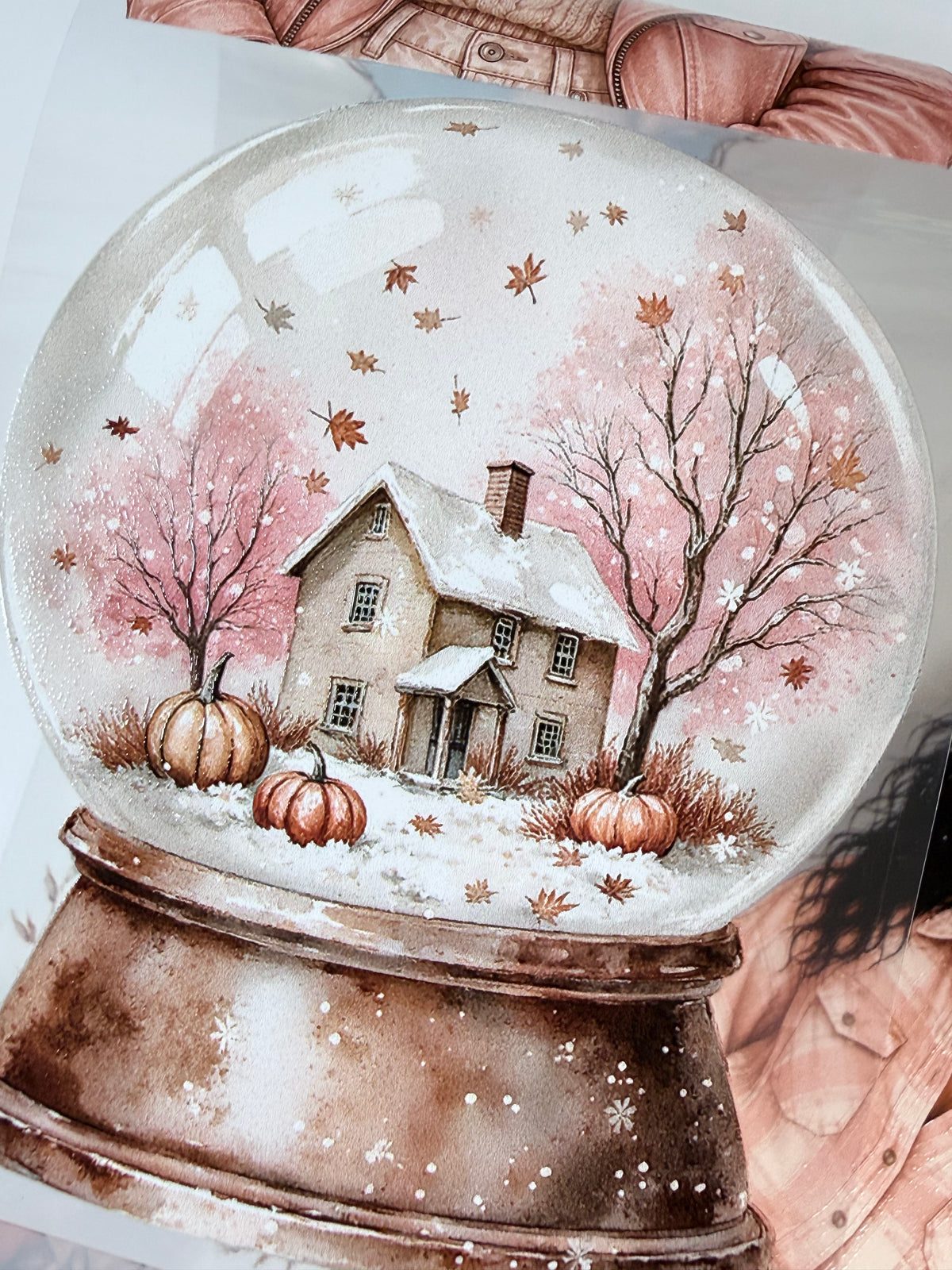 Blush and  Sage Autumn PET 3D raised tape