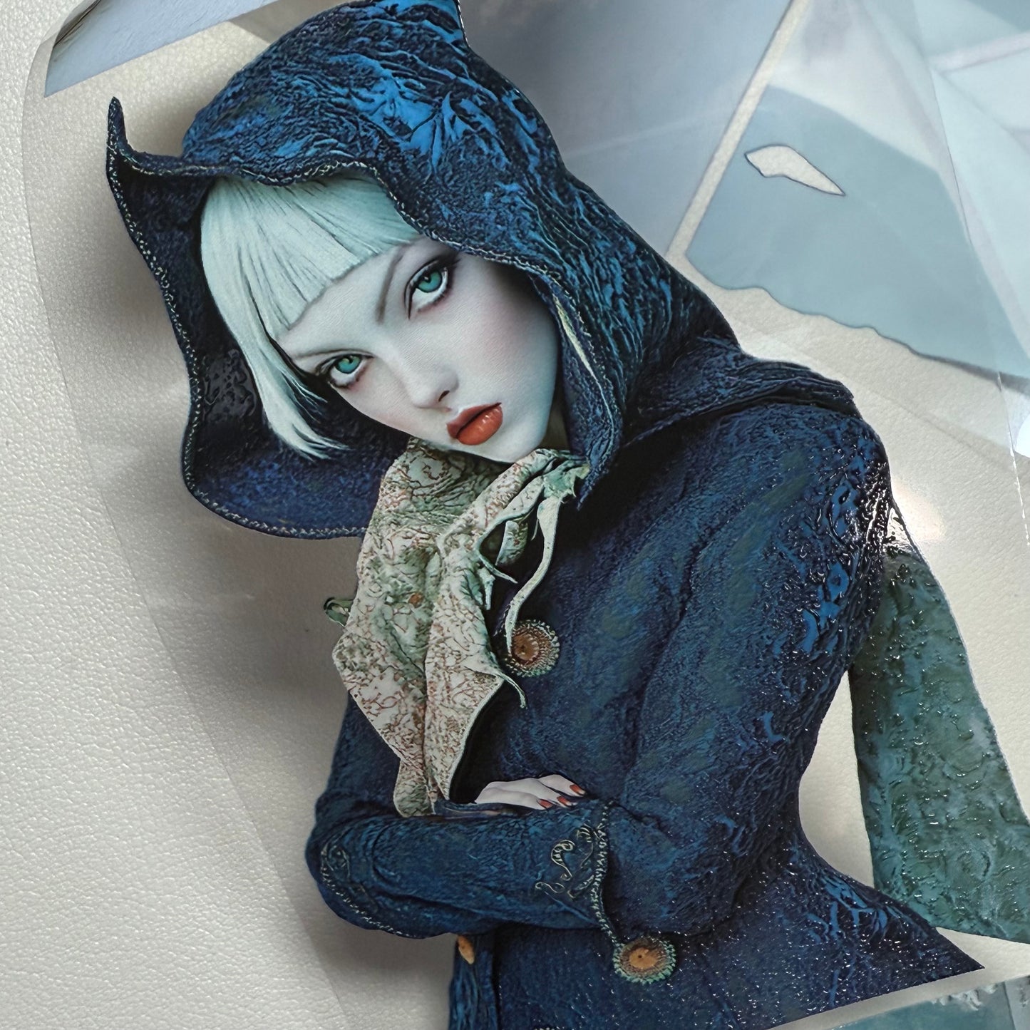 PET 3D raised Winter Girls and Fantasy Christmas tape,one roll fashion, junk journal, scrapbooking,bullet journal, card making.