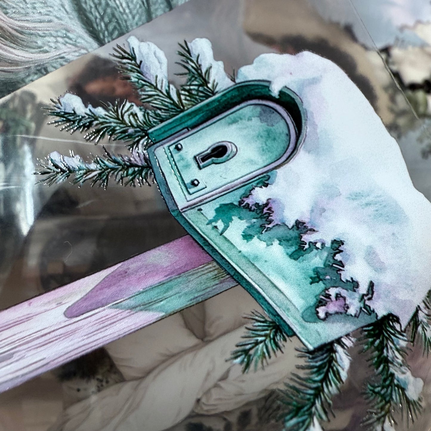 PET 3D raised Winter Evening and Winter Frost tape,one roll fashion, junk journal, scrapbooking,bullet journal, card making.