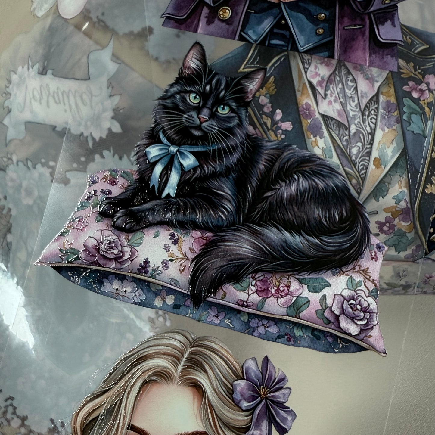 PET 3D raised Love is in the Air and  Versailles Reverietape,one roll fashion, junk journal, scrapbooking,bullet journal, card making.