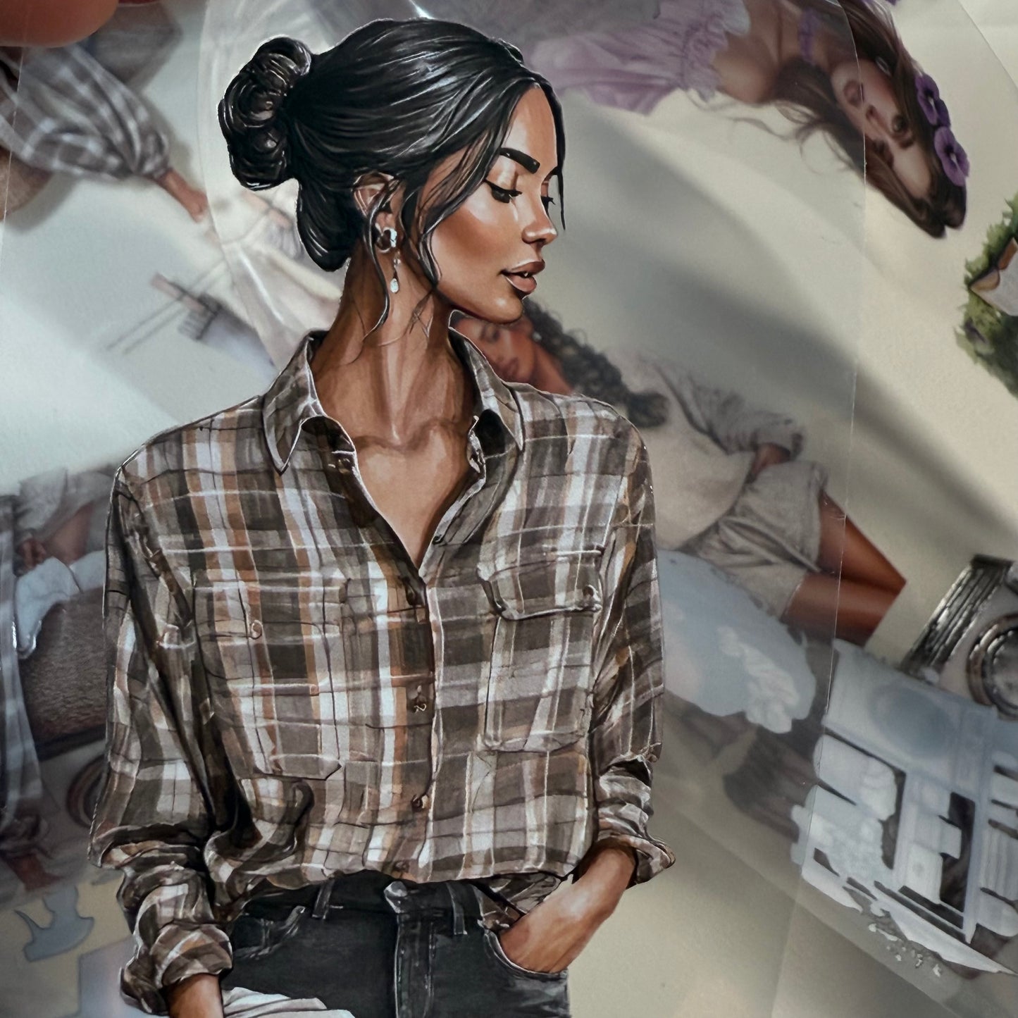 PET 3D raised Laundry day and Sunny pansies ape,one roll fashion, junk journal, scrapbooking,bullet journal, card making.