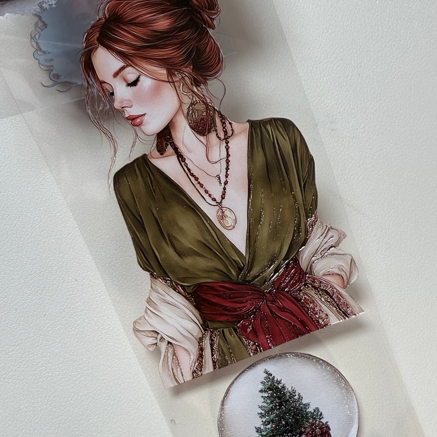 PET 3D raised Classic Christmas 2 and Icy whisper winter tape,one roll fashion, junk journal, scrapbooking,bullet journal, card making.