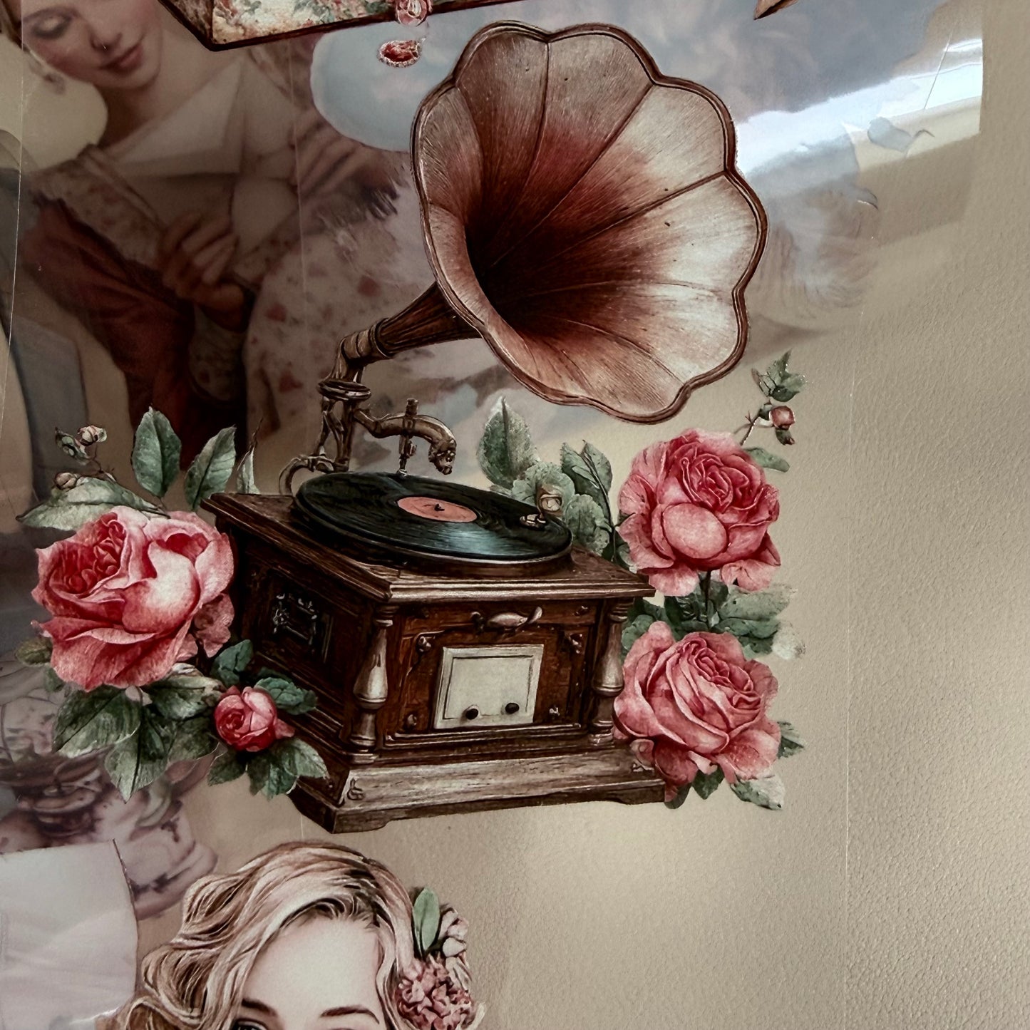 PET Shabby chic romance and Lovely springtime 3D raised tape,one roll fashion, junk journal, scrapbooking,bullet journal, card making.