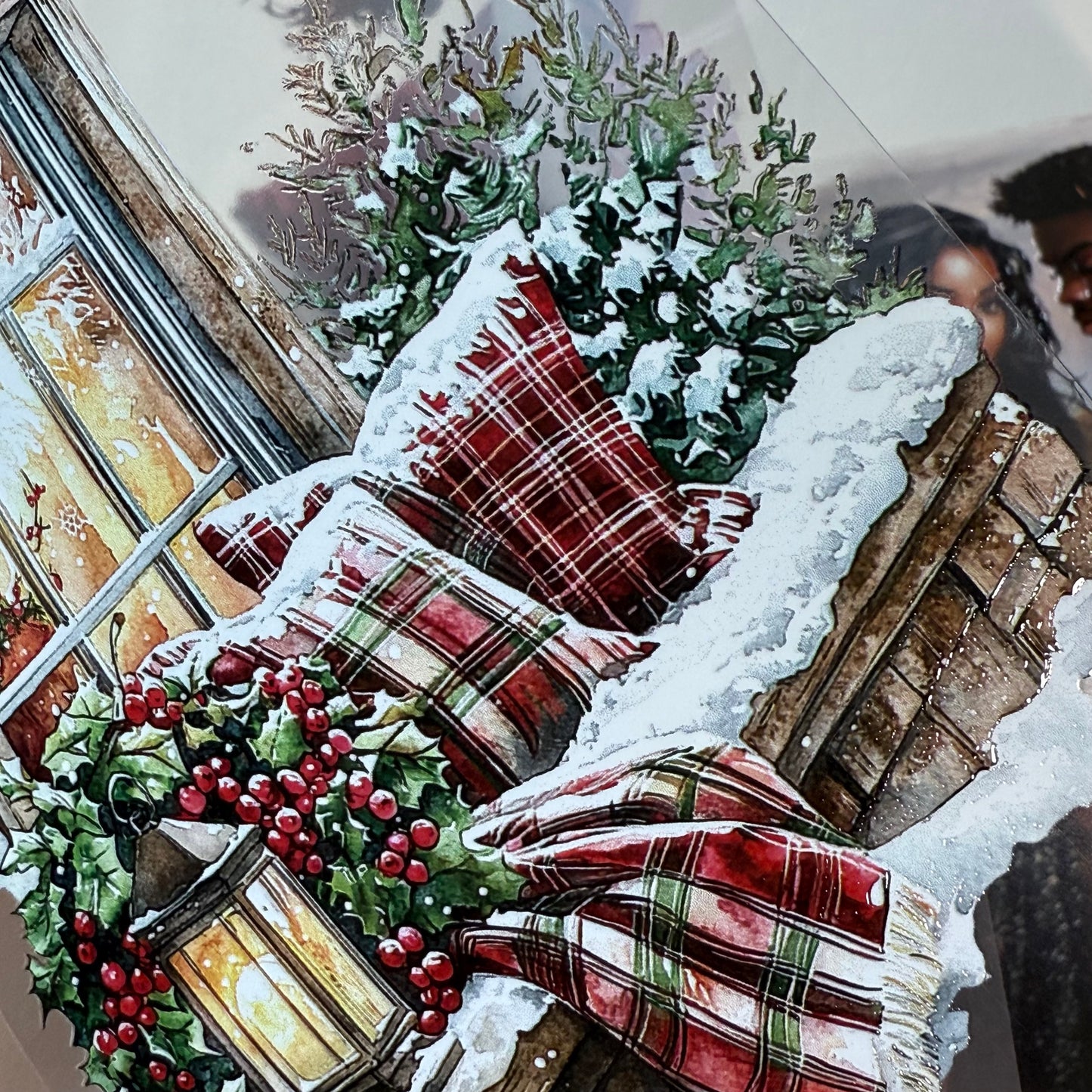 PET 3D raised Traditional Christmas tape,one roll fashion, junk journal, scrapbooking,bullet journal, card making.