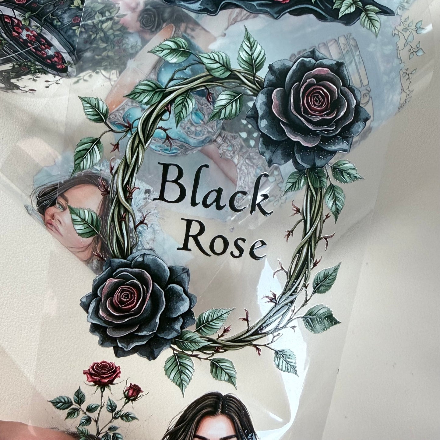 Ice Princess and Dark Gothic Garden PET 3D raised tape,one roll fashion, junk journal, scrapbooking,bullet journal, card making.