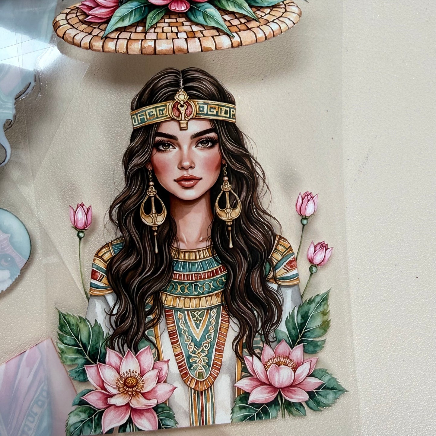 Pharaohs Garden and Bohemian Bird Muse PET 3D raised tape,one roll fashion, junk journal, scrapbooking,bullet journal, card making.