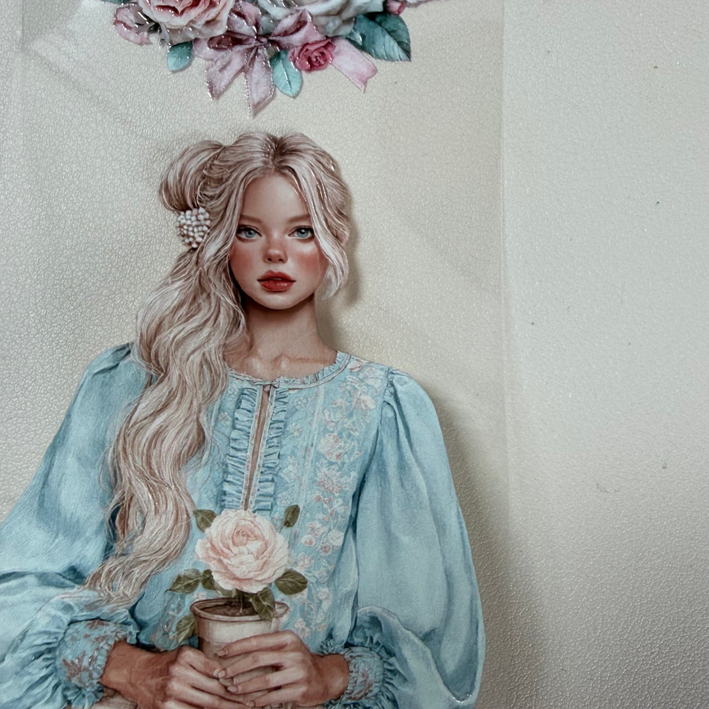 Pastel Coquette and Wildwood Reverie PET 3D raised tape,one roll fashion, junk journal, scrapbooking,bullet journal, card making.