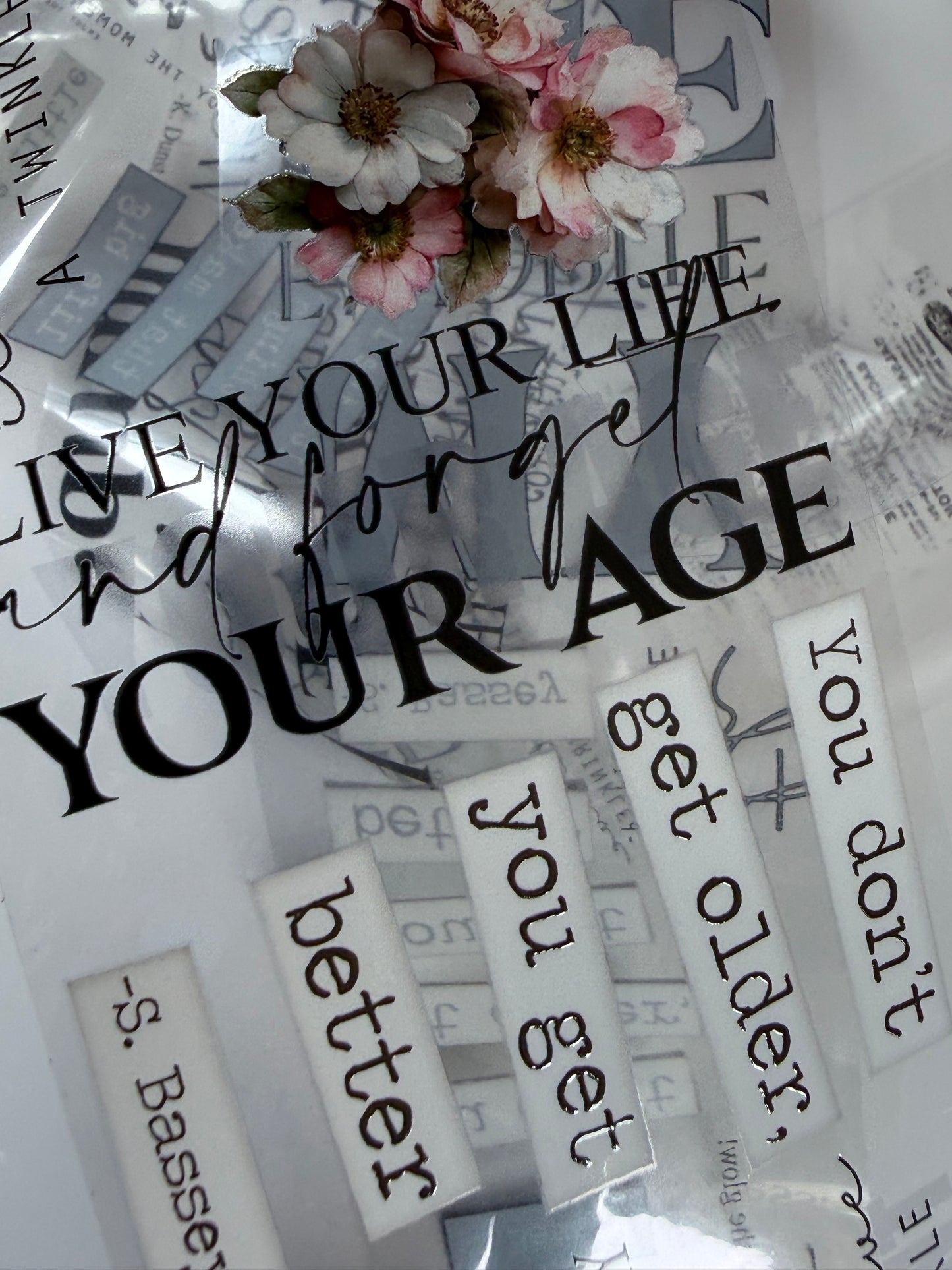 Words PET 3D raised tape