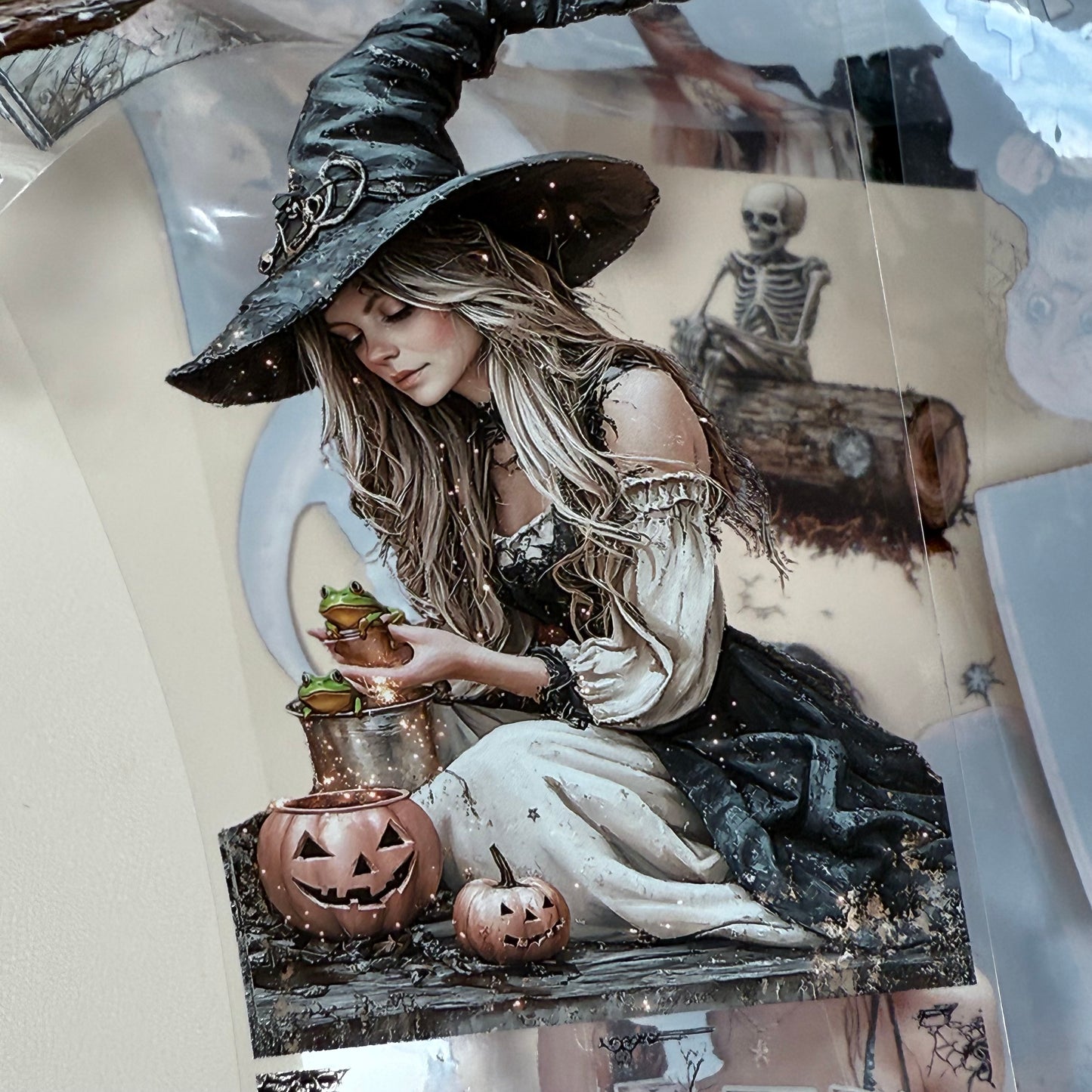 PET 3D raised Fortune Teller and Haunted Hotel tape,one roll fashion, junk journal, scrapbooking,bullet journal, card making.