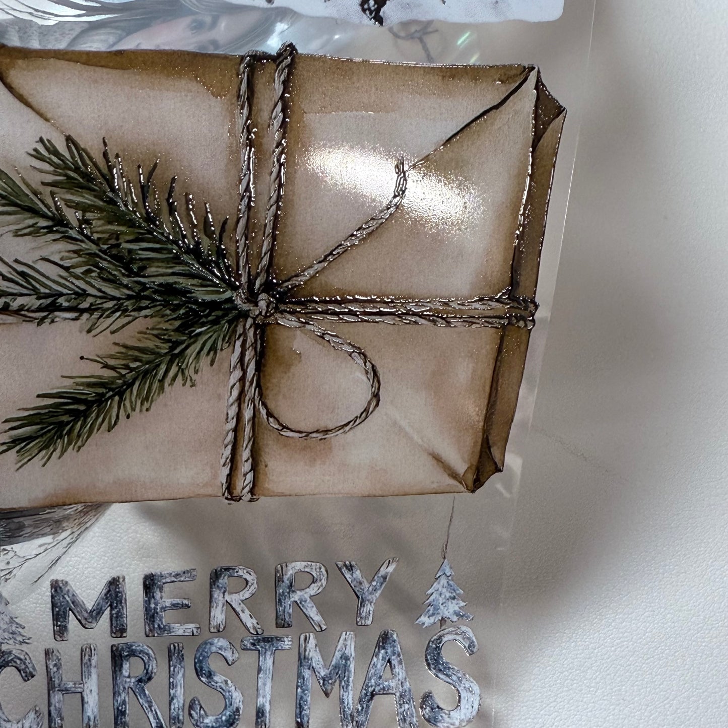 PET 3D raised Blush Noel Studio and Rustic Christmas tape,one roll fashion, junk journal, scrapbooking,bullet journal, card making.