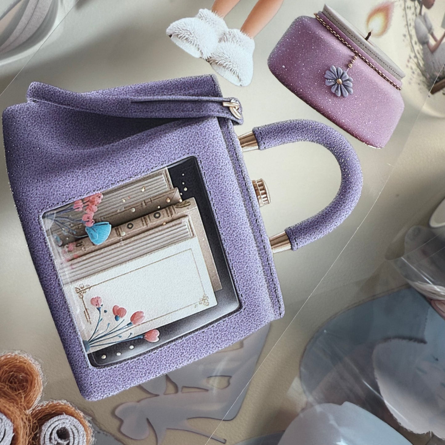 PET 3D raised Girls Planner and Whimsical Reading tape,one roll fashion, junk journal, scrapbooking,bullet journal, card making.