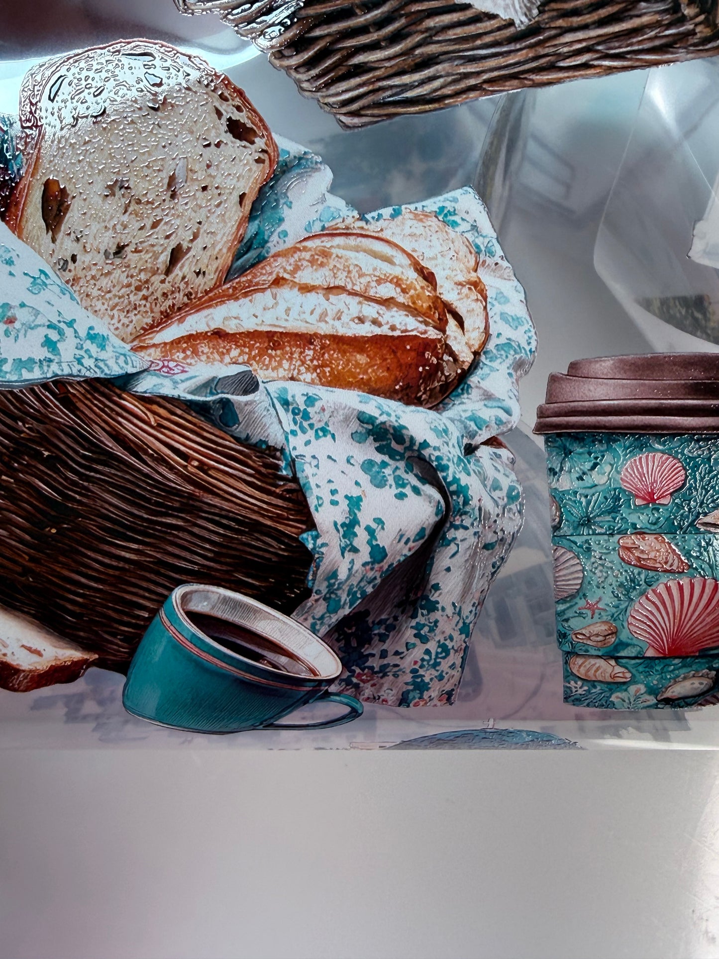PET 3D raised Seaside coffee morning Landscape tape