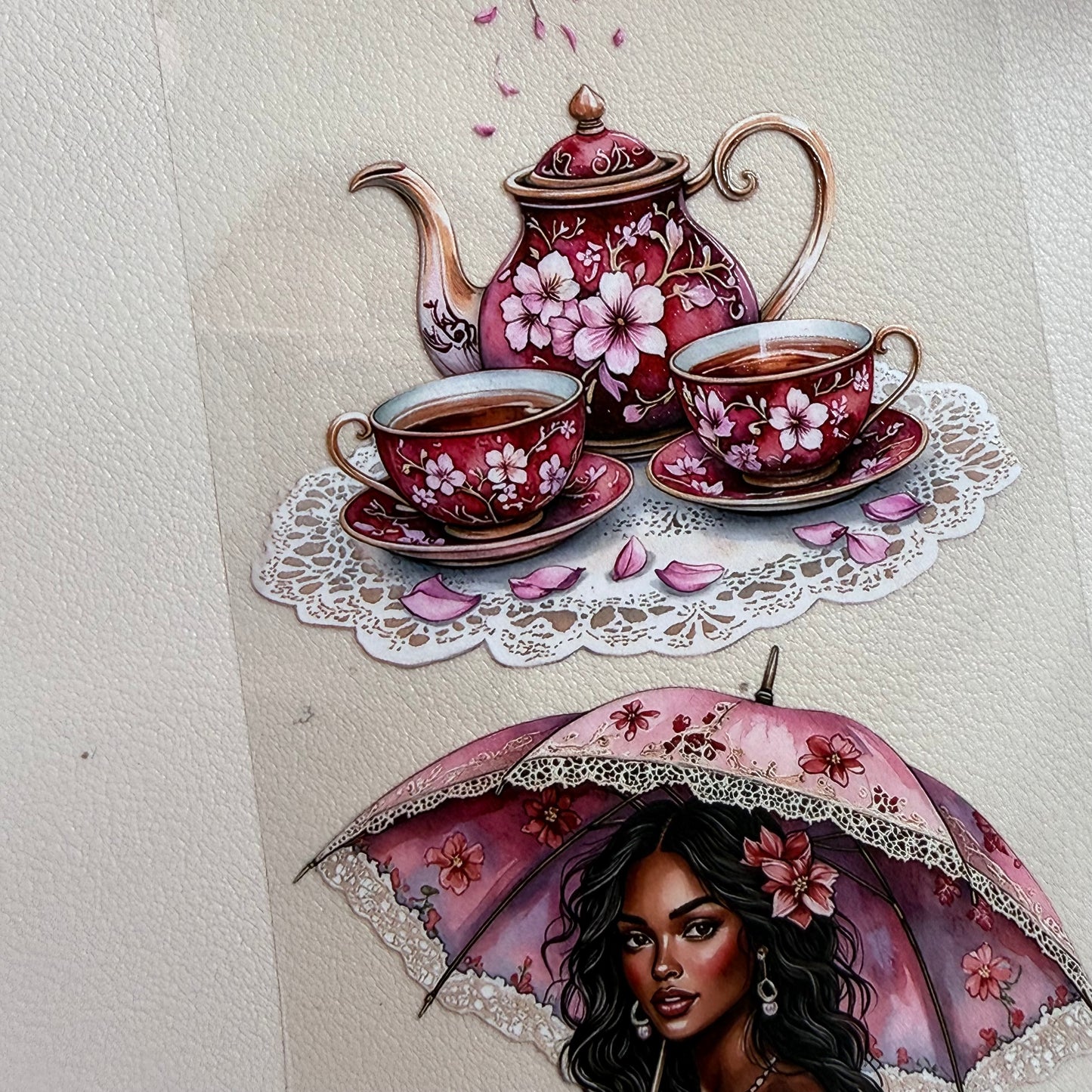 PET Magical Apothecary in Spring and Cherry Pink Garden 3D raised tape,one roll fashion, junk journal, scrapbooking,bullet journal, card making.