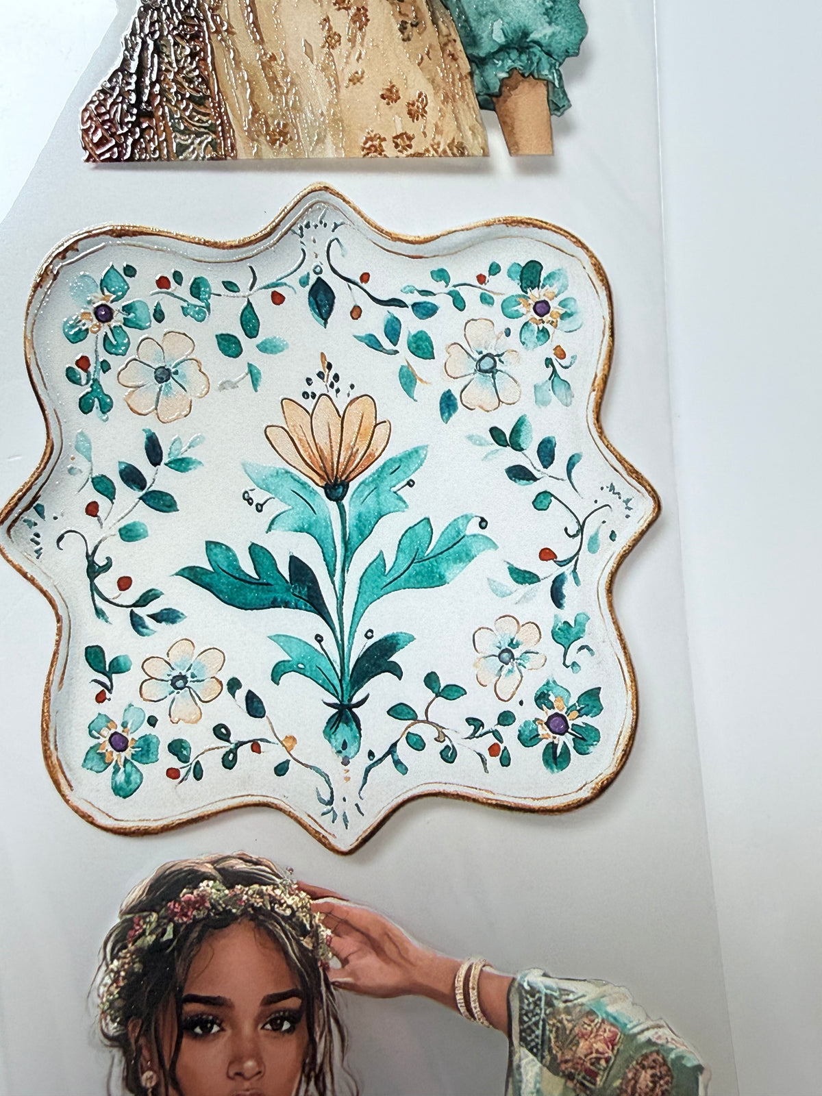 Moorish Alhambra Whispers and Rusted Plow and Wild Grains PET 3D raised tape