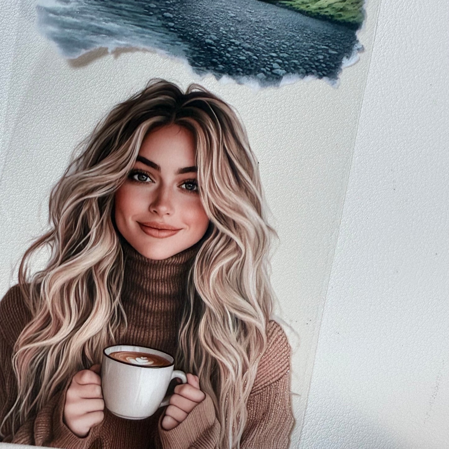 PET 3D raised Iceland  and Cocoa Days tape,one roll fashion, junk journal, scrapbooking,bullet journal, card making.