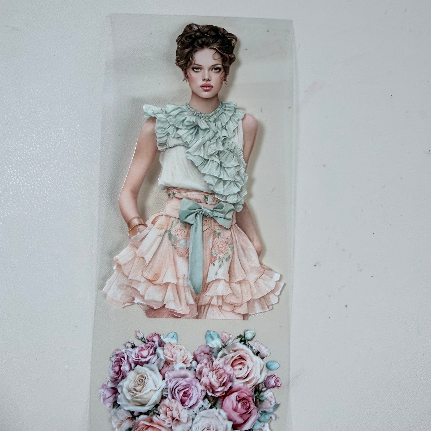 Pastel Coquette and Wildwood Reverie PET 3D raised tape,one roll fashion, junk journal, scrapbooking,bullet journal, card making.