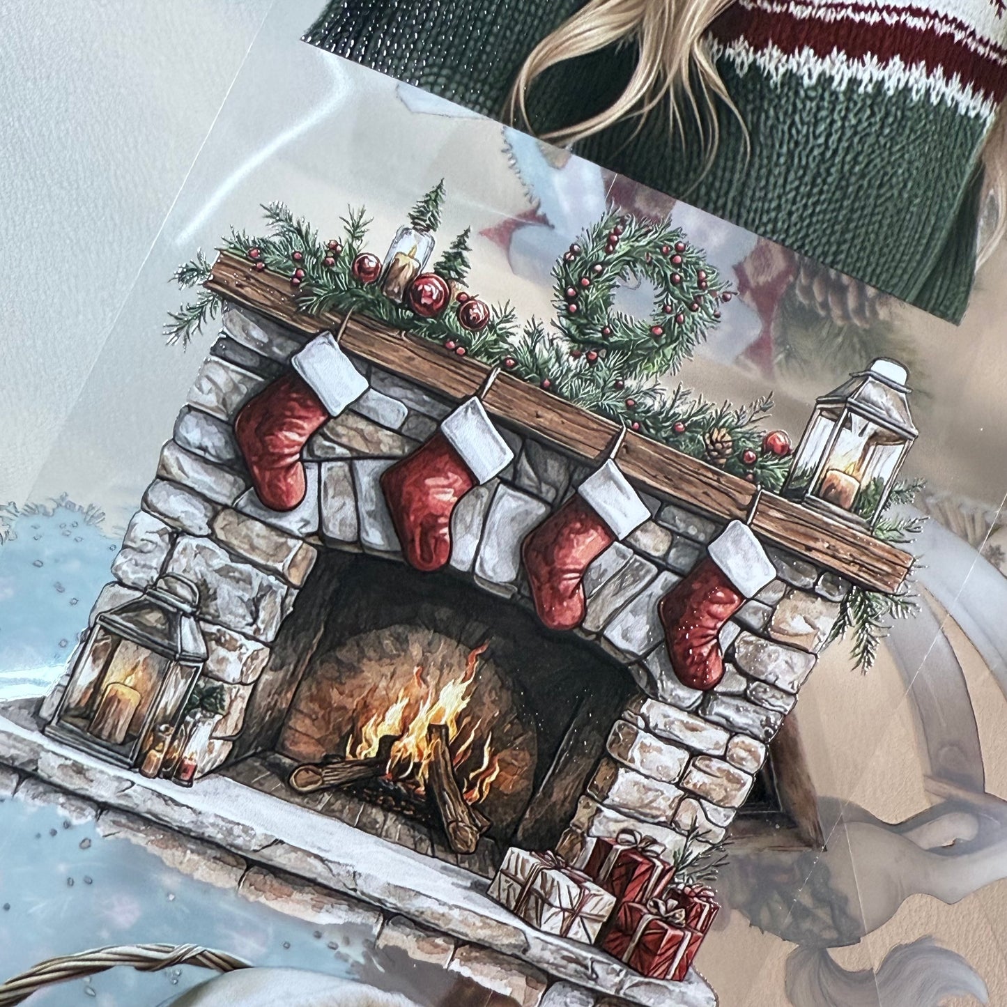 PET 3D raised Winter mood tape,one roll fashion, junk journal, scrapbooking,bullet journal, card making.