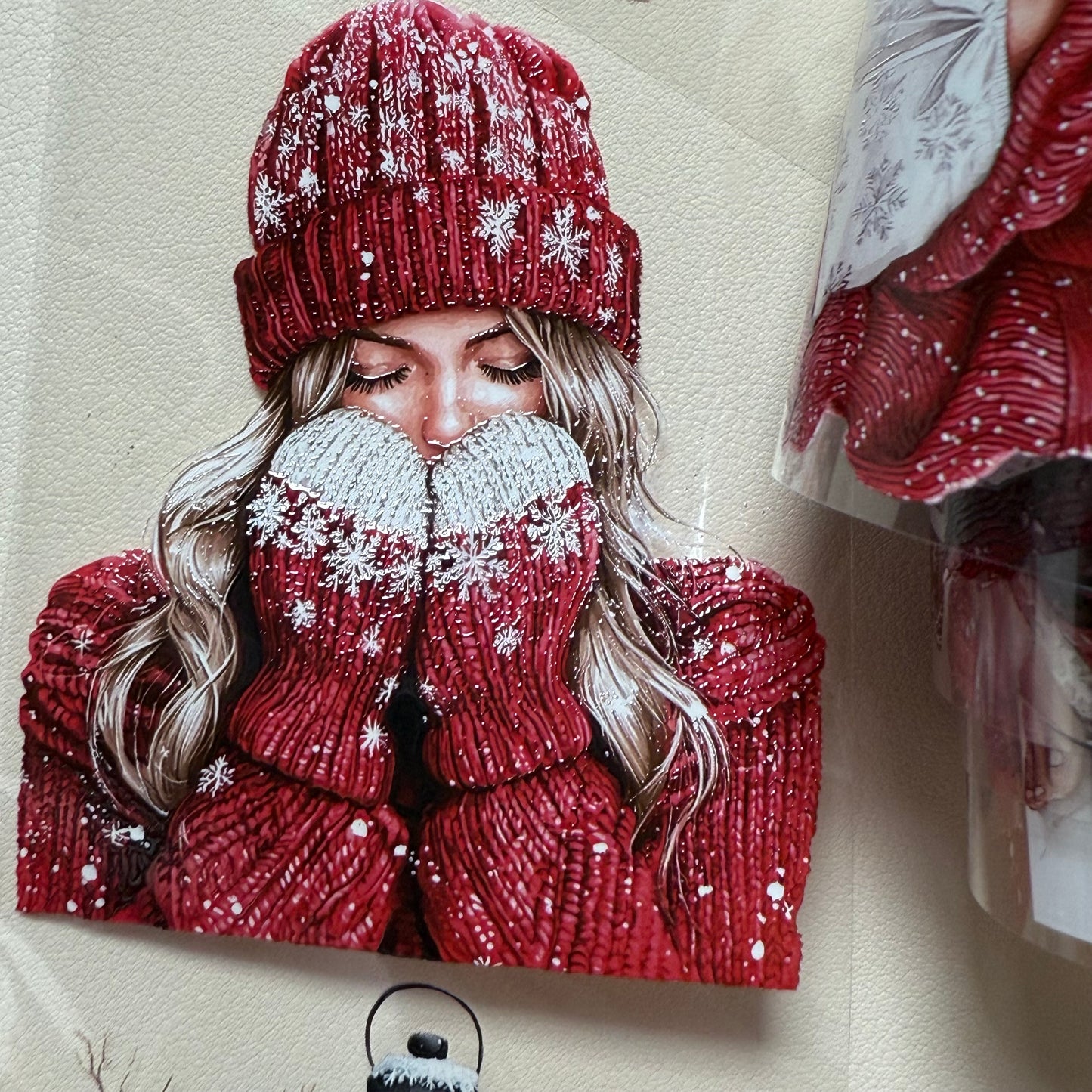 PET 3D raised Snowflake Wishes and Luxe White Christmas tape,one roll fashion, junk journal, scrapbooking,bullet journal, card making.