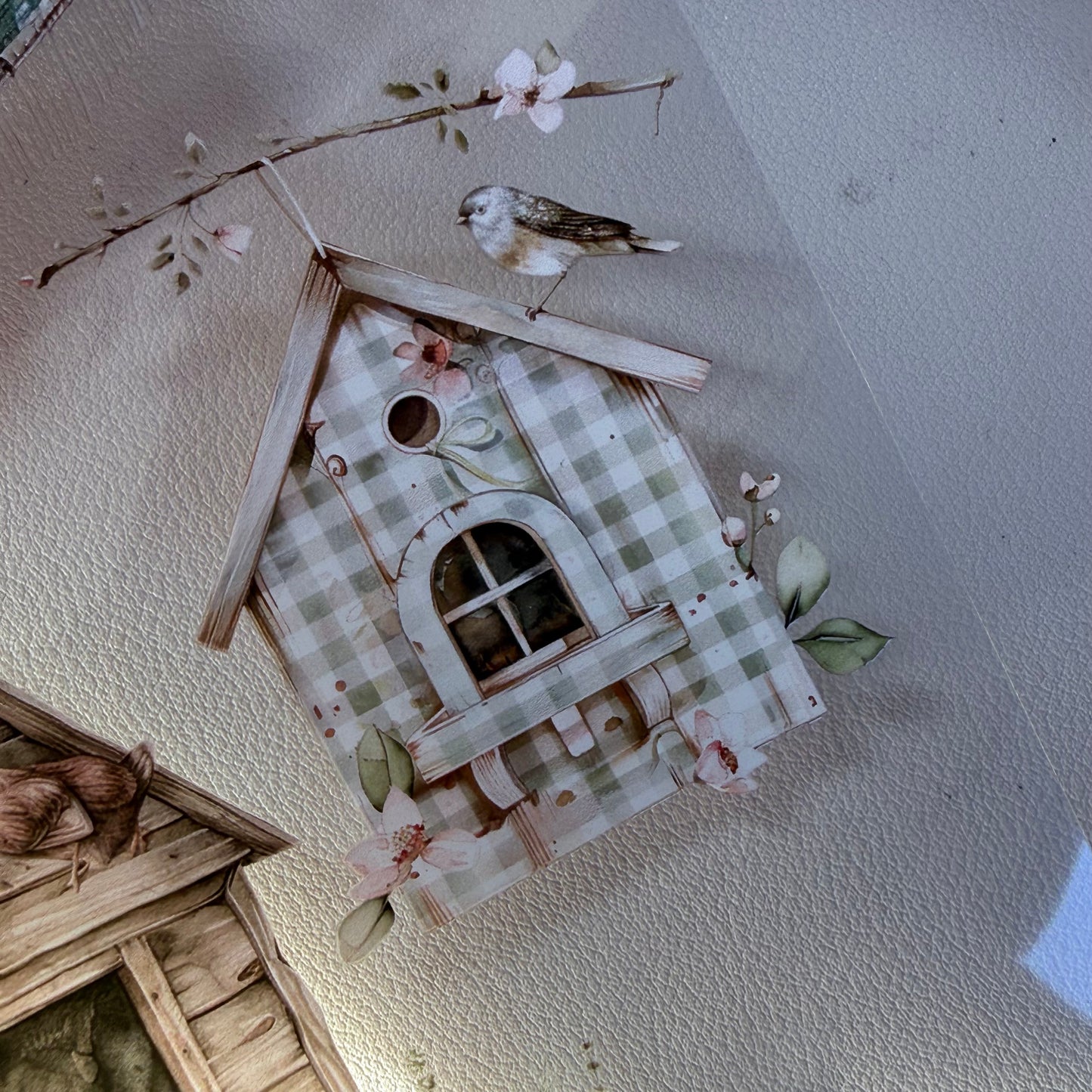 PET 3D raised Spring Landscape2 tape,one roll fashion, junk journal, scrapbooking,bullet journal, card making.