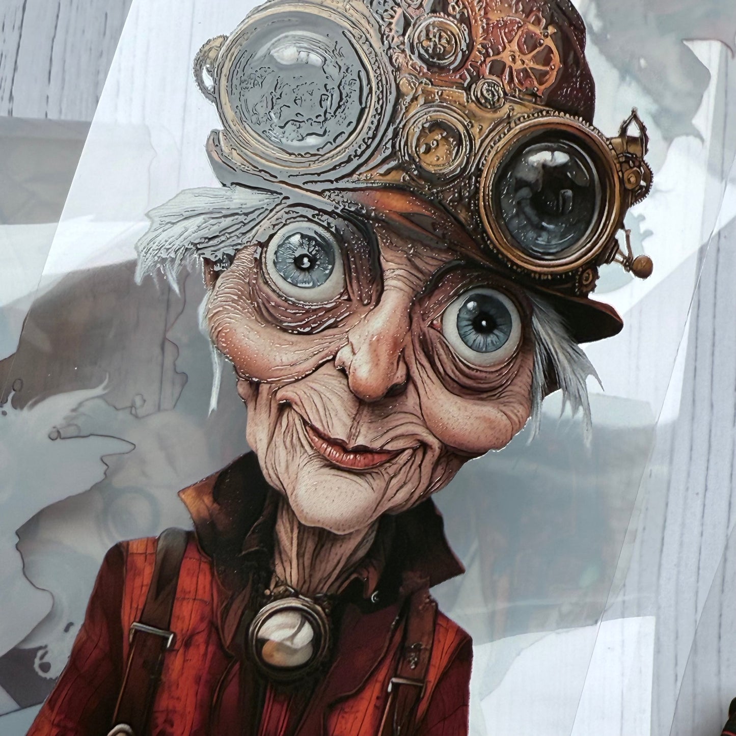 PET 3D raised Steampunk Oldies and Quirky People & Dogs tape,one roll fashion, junk journal, scrapbooking,bullet journal, card making.