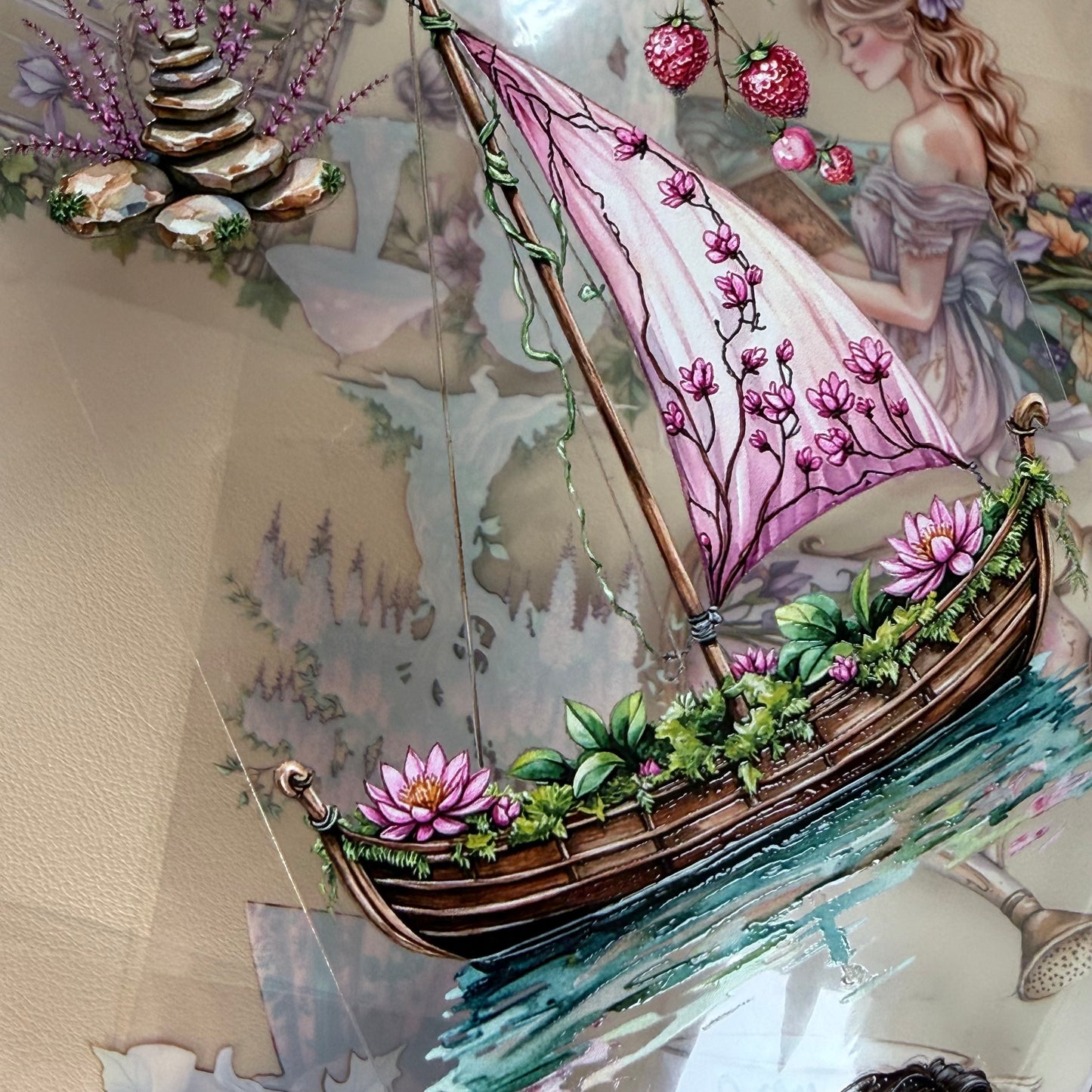 PET Iris and Ivy and  Fae Fairy Garden 3D raised tape,one roll fashion, junk journal, scrapbooking,bullet journal, card making.