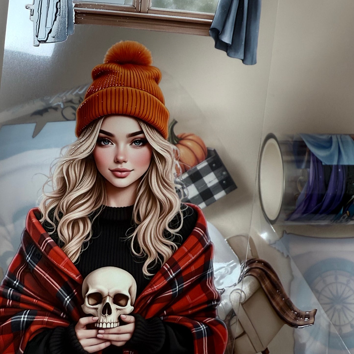 PET 3D raised Magical School and Ghost Halloween tape,one roll fashion, junk journal, scrapbooking,bullet journal, card making.