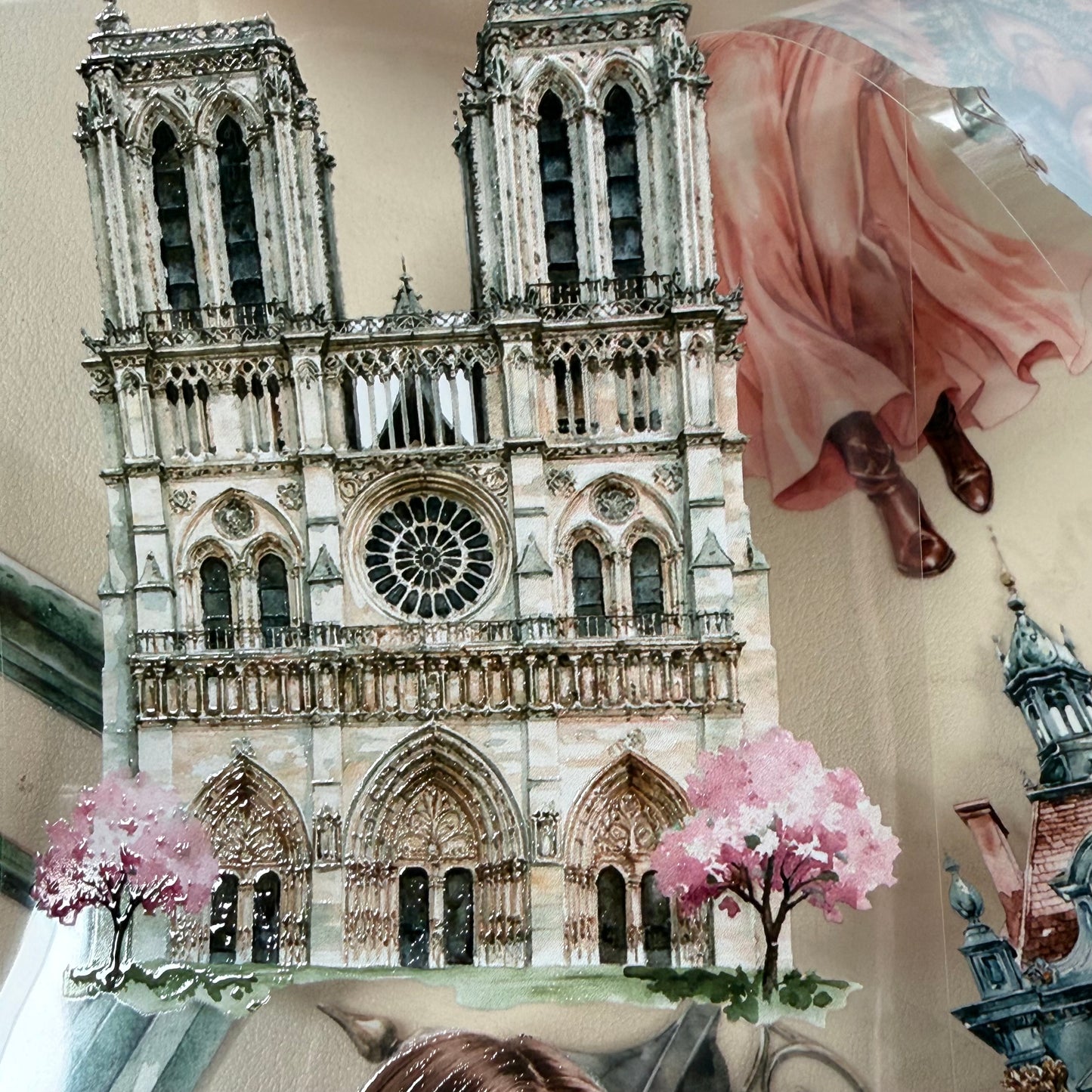 Paris in Bloom and Prague Spring Cobblestones PET 3D raised tape,one roll fashion, junk journal, scrapbooking,bullet journal, card making.