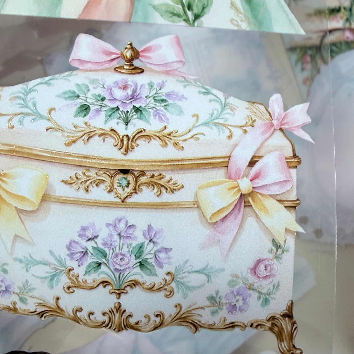 Rococo Spring Dreams and  Ginham Garden PET 3D raised tape,one roll fashion, junk journal, scrapbooking,bullet journal, card making.