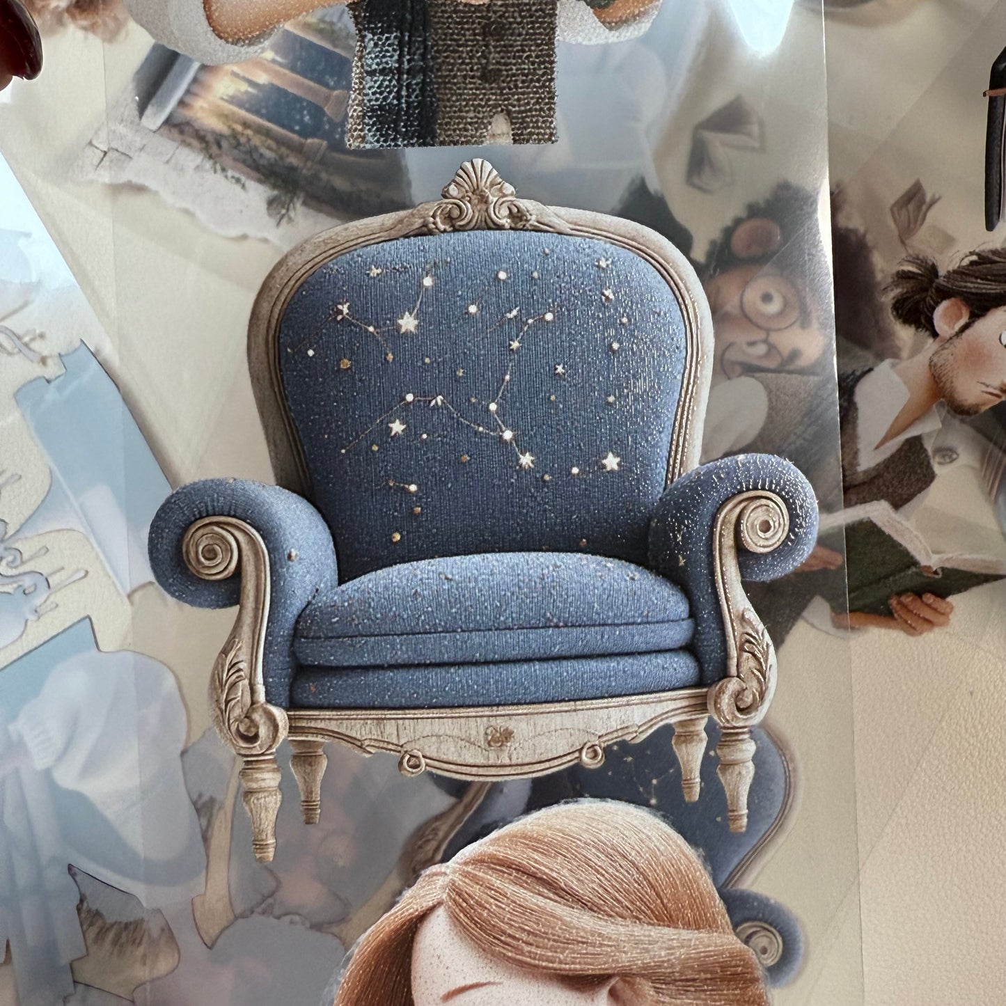 PET 3D raised Whimsical Fluffy Planner and Magic Academia tape,one roll fashion, junk journal, scrapbooking,bullet journal, card making.