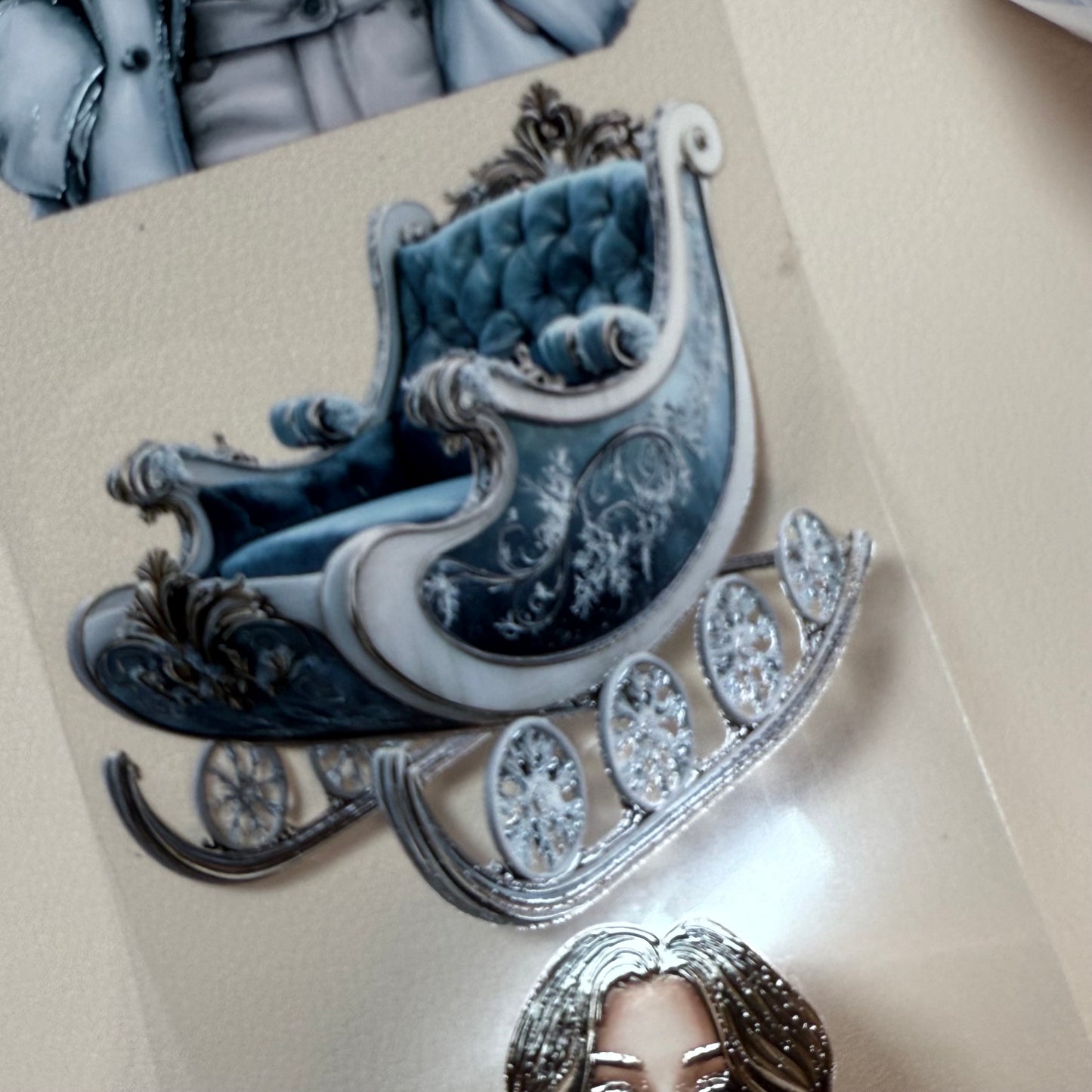 PET 3D raised Classic Christmas 2 and Icy whisper winter tape,one roll fashion, junk journal, scrapbooking,bullet journal, card making.