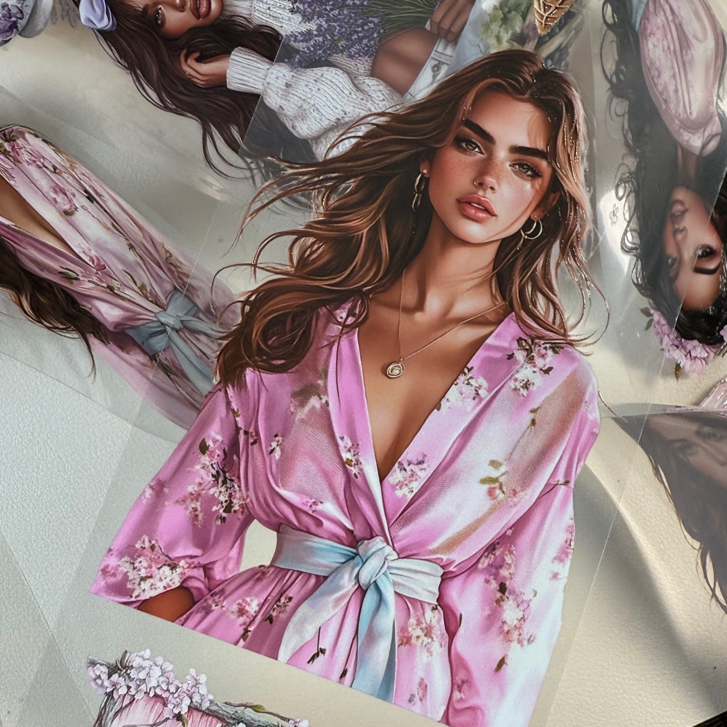 PET 3D raised Lavender Provence and Japanese dreams tape,one roll fashion, junk journal, scrapbooking,bullet journal, card making.