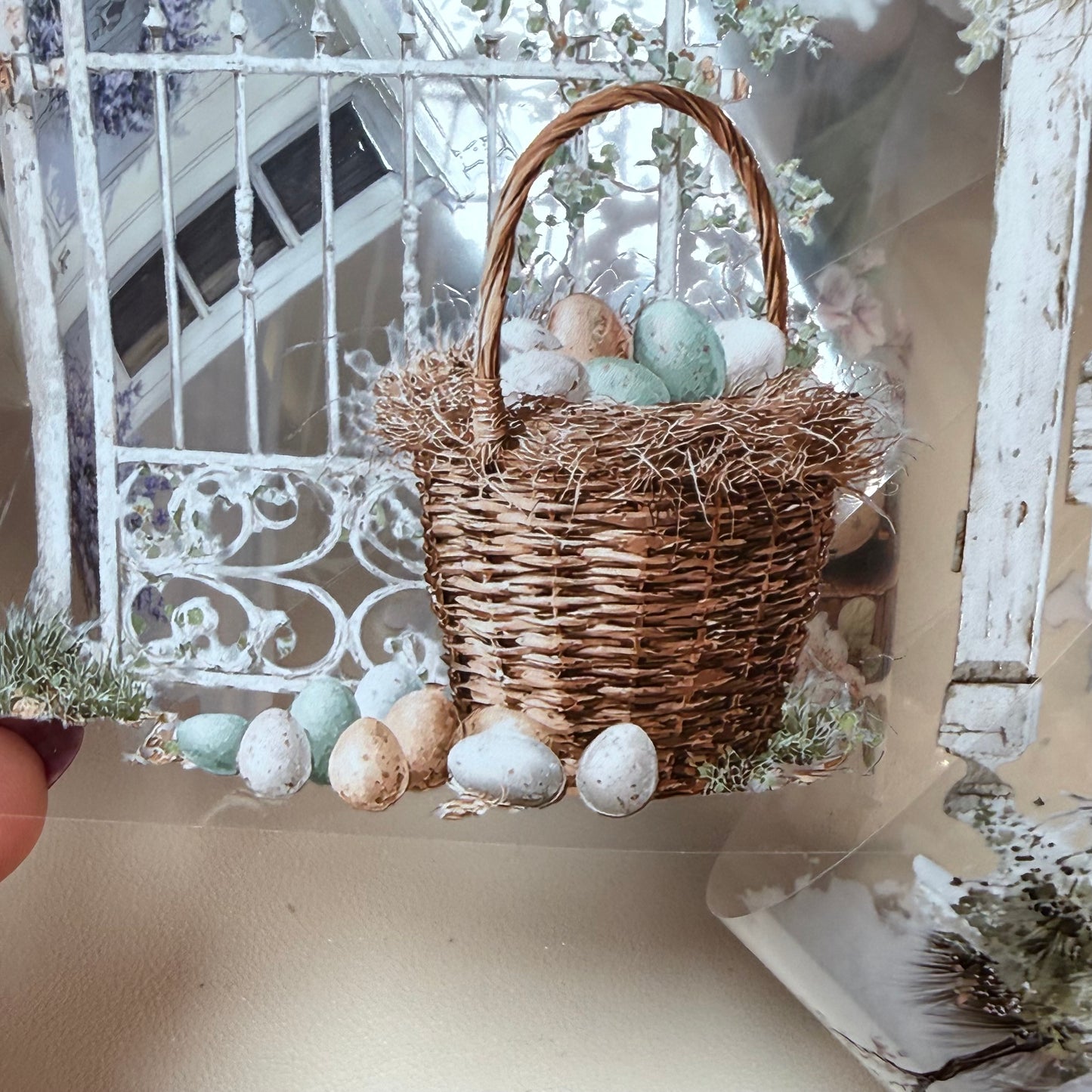 PET 3D raised Spring Landscape 4 tape,one roll fashion, junk journal, scrapbooking,bullet journal, card making.