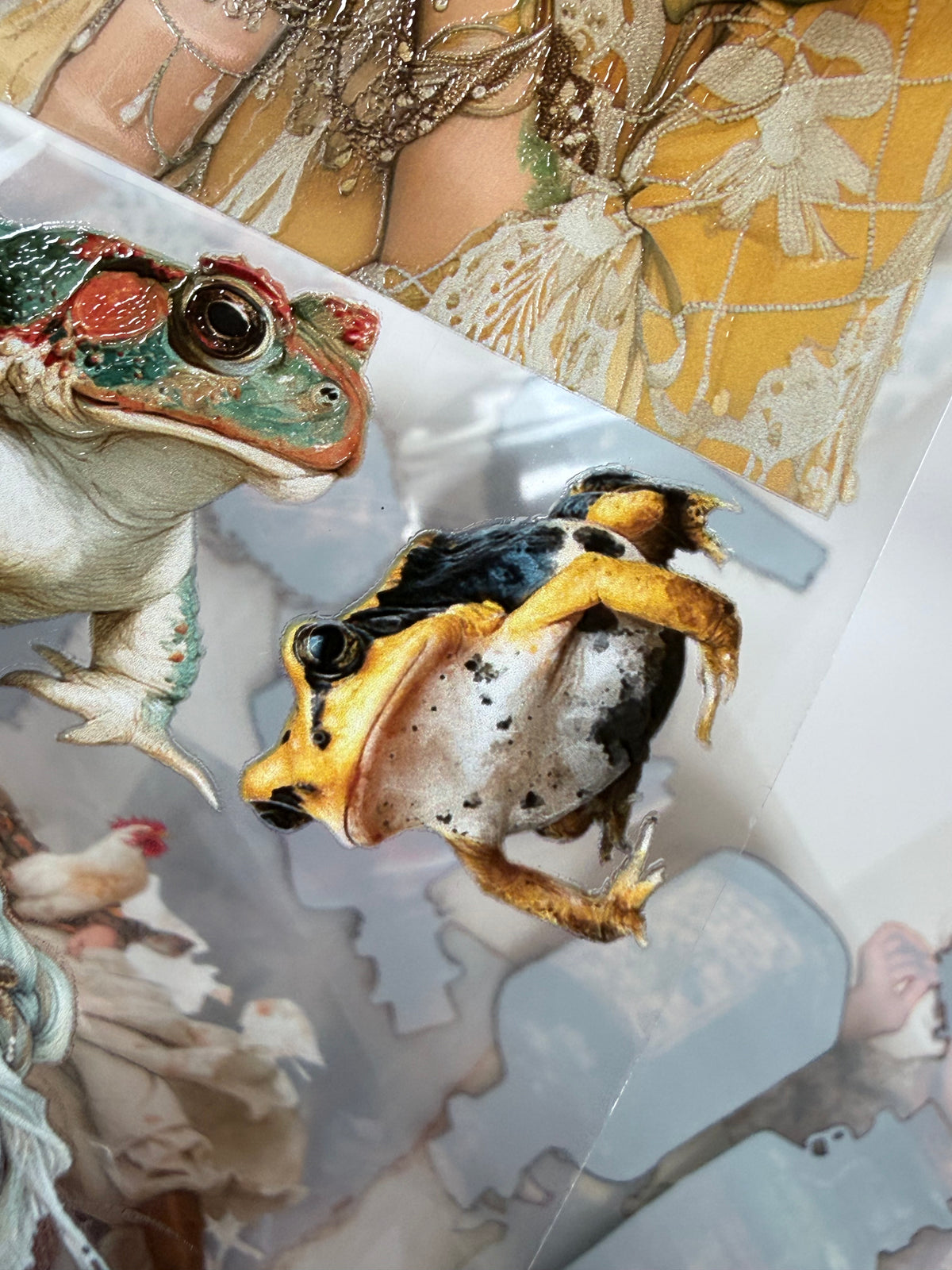 Bohemian Frog Princess and Travelers Journal PET 3D raised tape