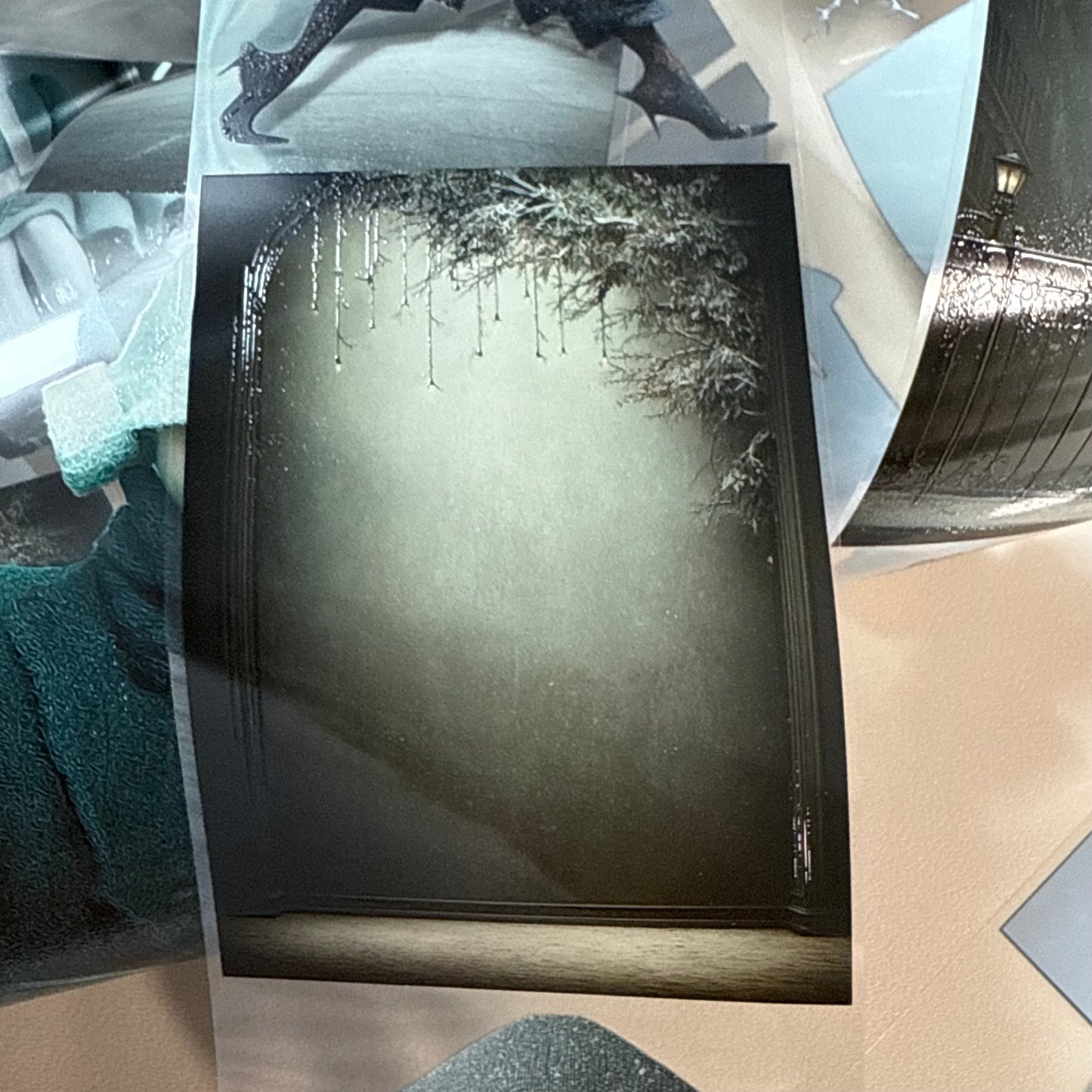 PET 3D raised Winter Woman and Goth Christmas tape,one roll fashion, junk journal, scrapbooking,bullet journal, card making.