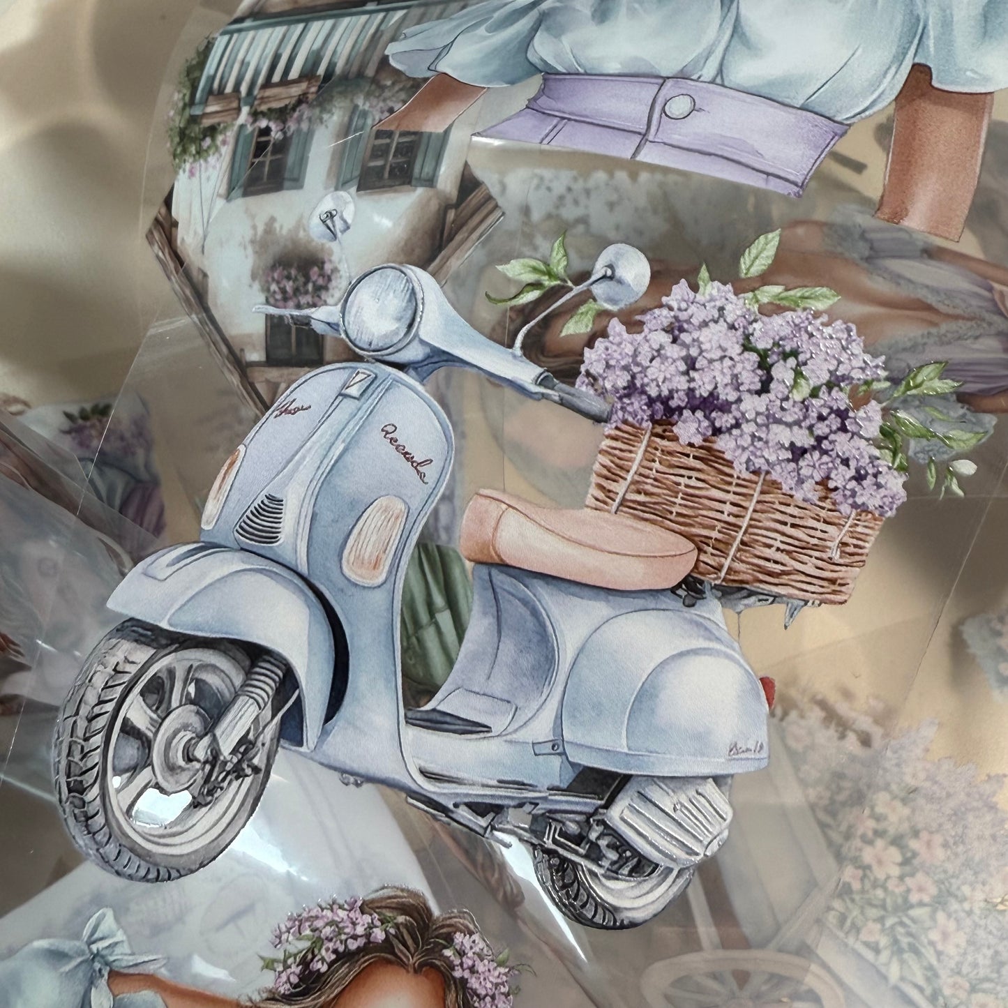 PET 3D raised Petal Haven and Breezy Blooms tape,one roll fashion, junk journal, scrapbooking,bullet journal, card making.