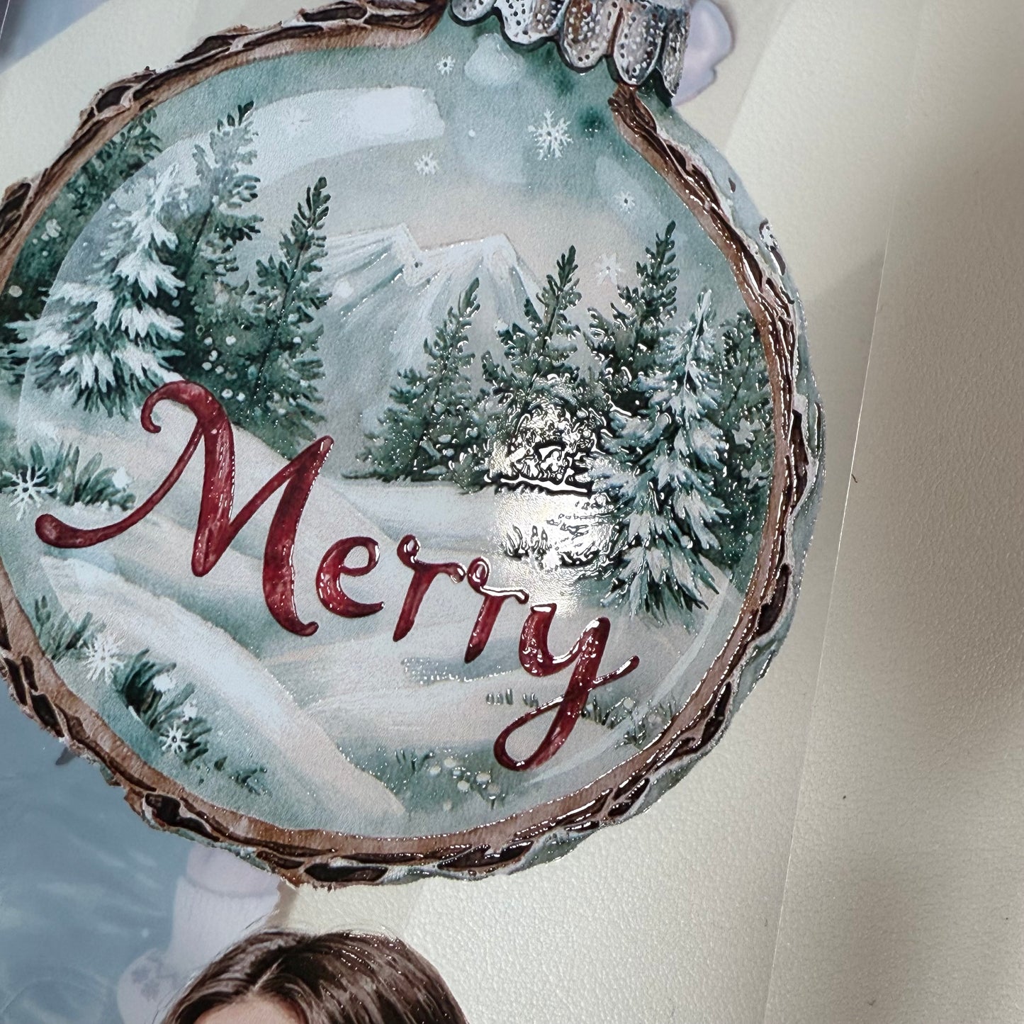 PET 3D raised Boho Christmas Classics and Cozy Christmas Glow tape,one roll fashion, junk journal, scrapbooking,bullet journal, card making.