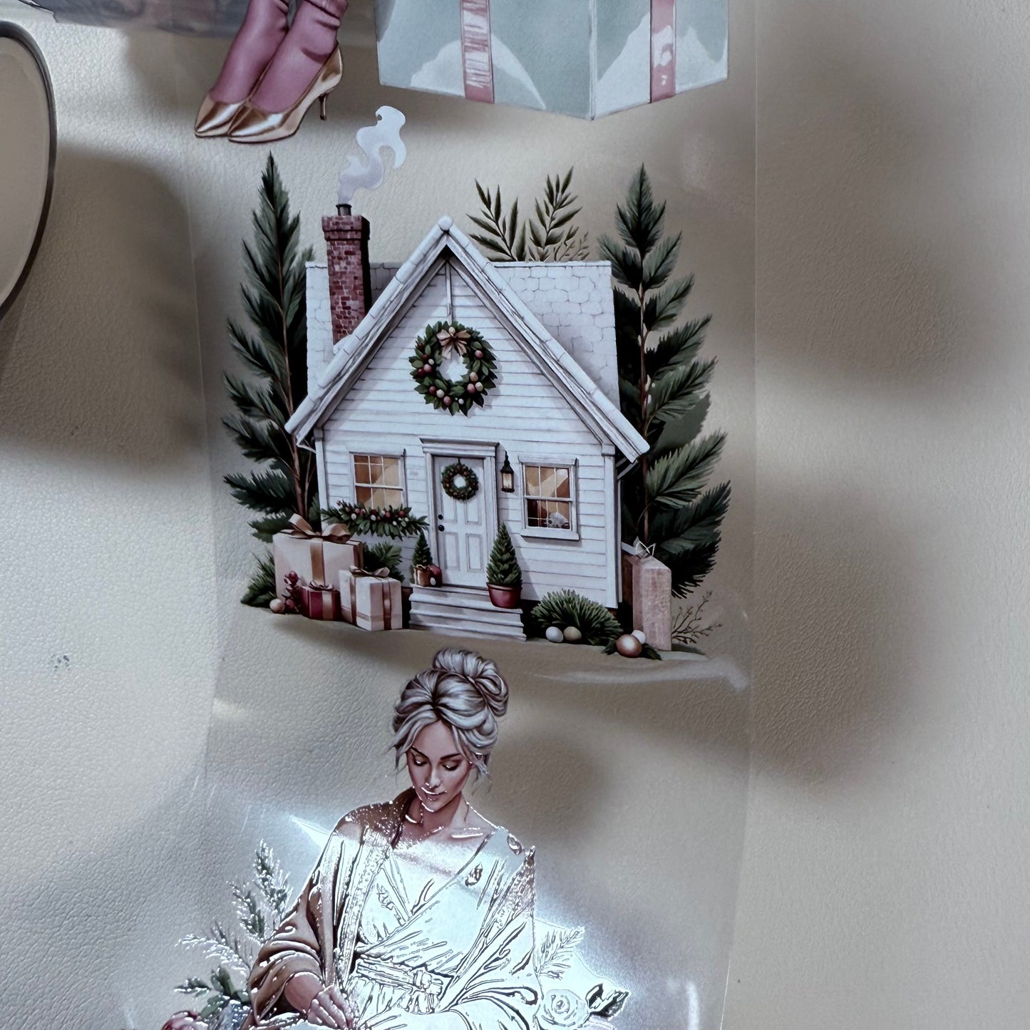 PET 3D raised The Giftmakers and Golden Tidings tape,one roll fashion, junk journal, scrapbooking,bullet journal, card making.