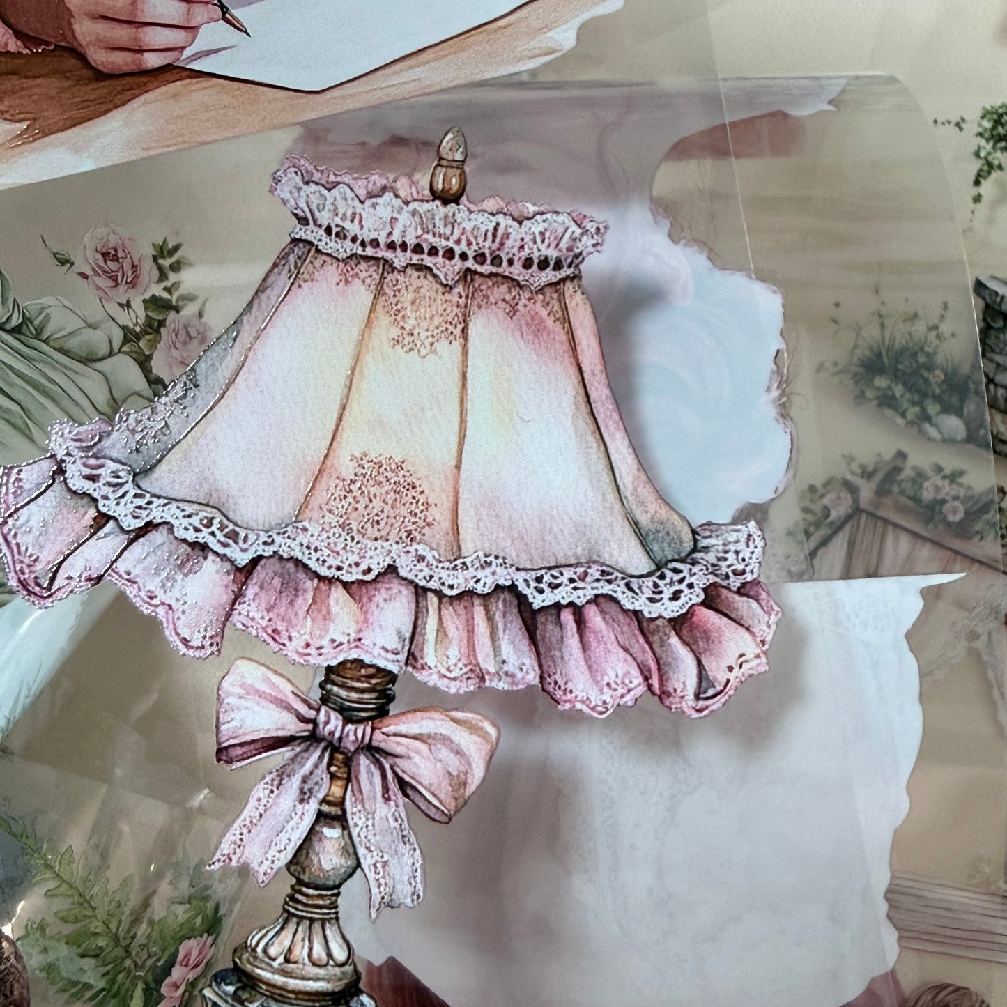 Spring Garden and Unsent Letters PET 3D raised tape,one roll fashion, junk journal, scrapbooking,bullet journal, card making.